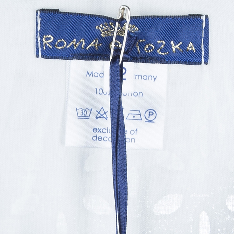 Roma E Tosca White Eyelet Embroidered Sleeveless Dress 12 Yrs