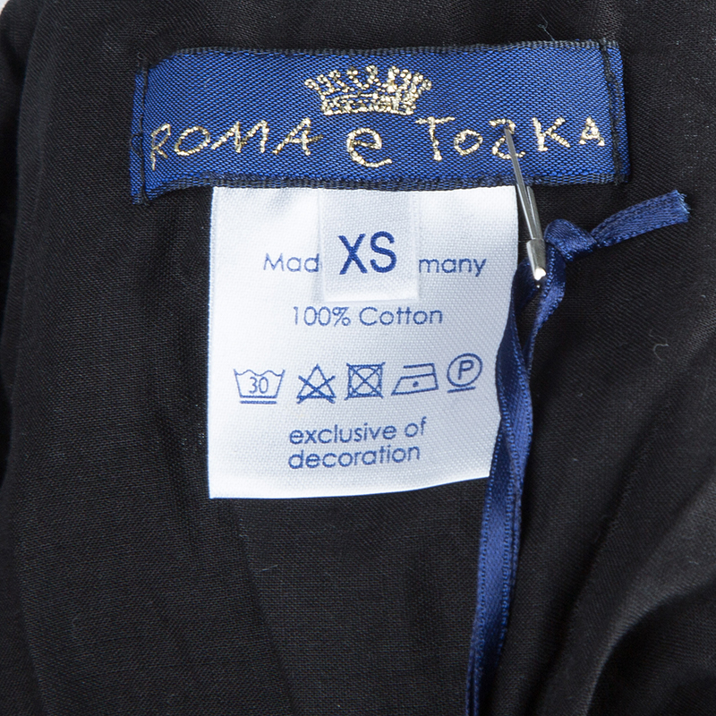 Roma E Tosca Black Cotton Skirt 14 Yrs