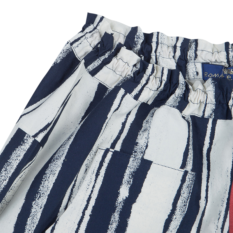 Roma E Tosca Blue & White Striped Adjustable Shorts 12 Yrs