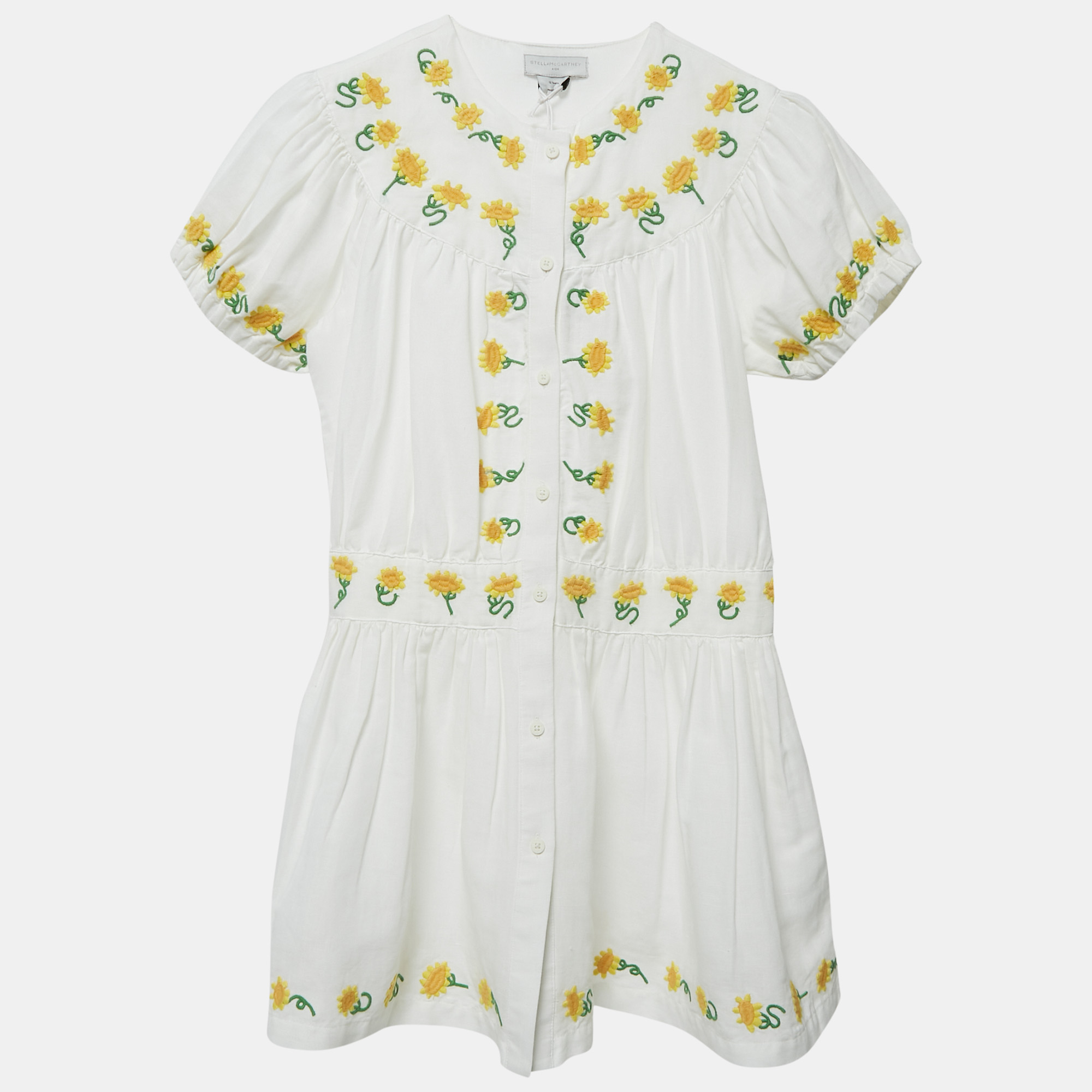 Stella McCartney Kids White Sunflower Embroidered Linen Blend Dress 12 Yrs
Stella McCartney Kids White Sunflower Embroidered Linen Blend Dress 12 Yrs