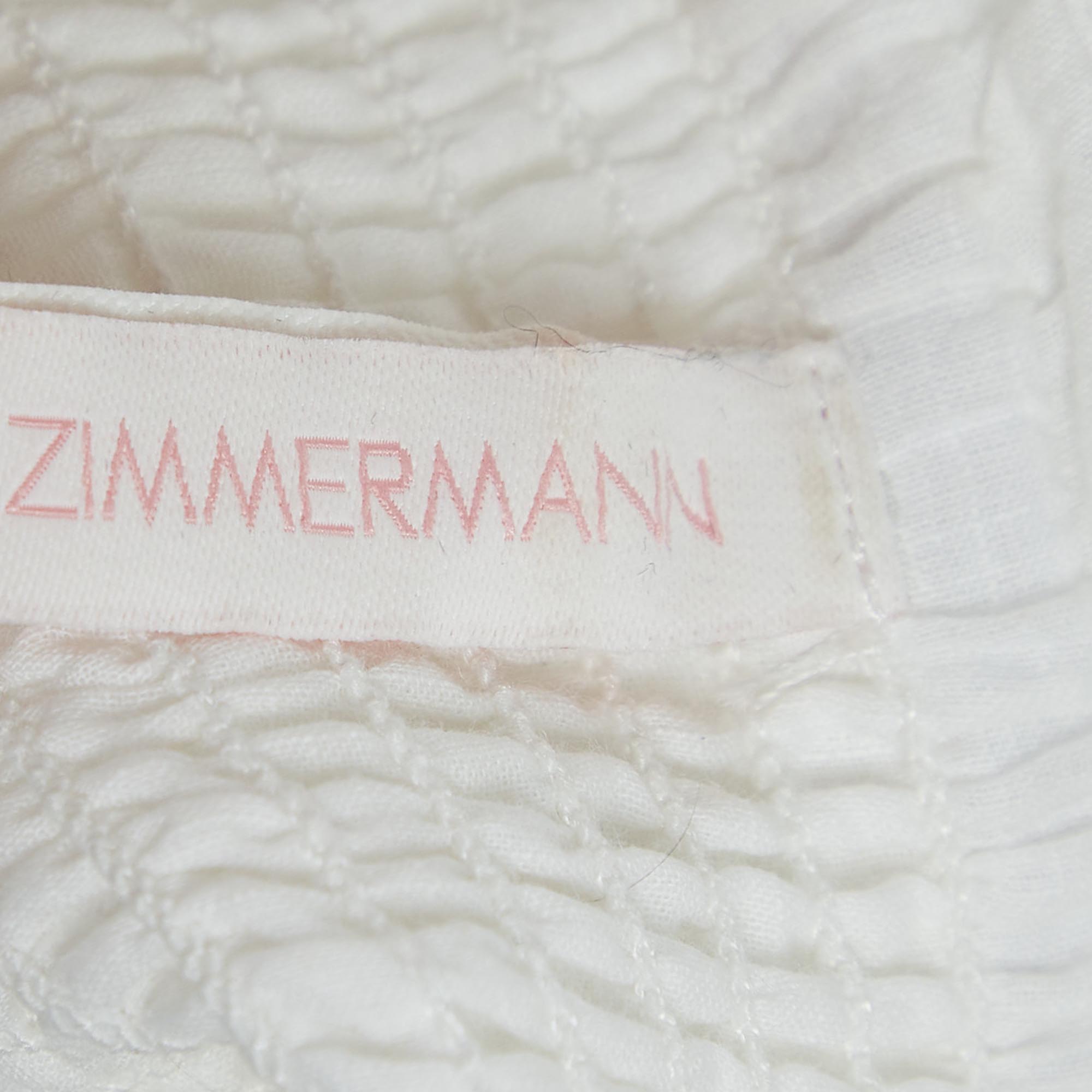 Zimmermann White Heart Embroidered Cotton Dress (10 Yrs)