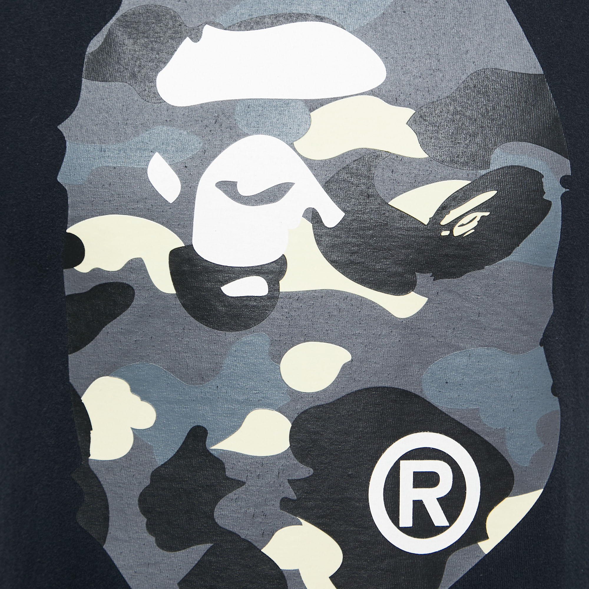 A Bathing Ape Black Graphic Print Crew Neck T Shirt S