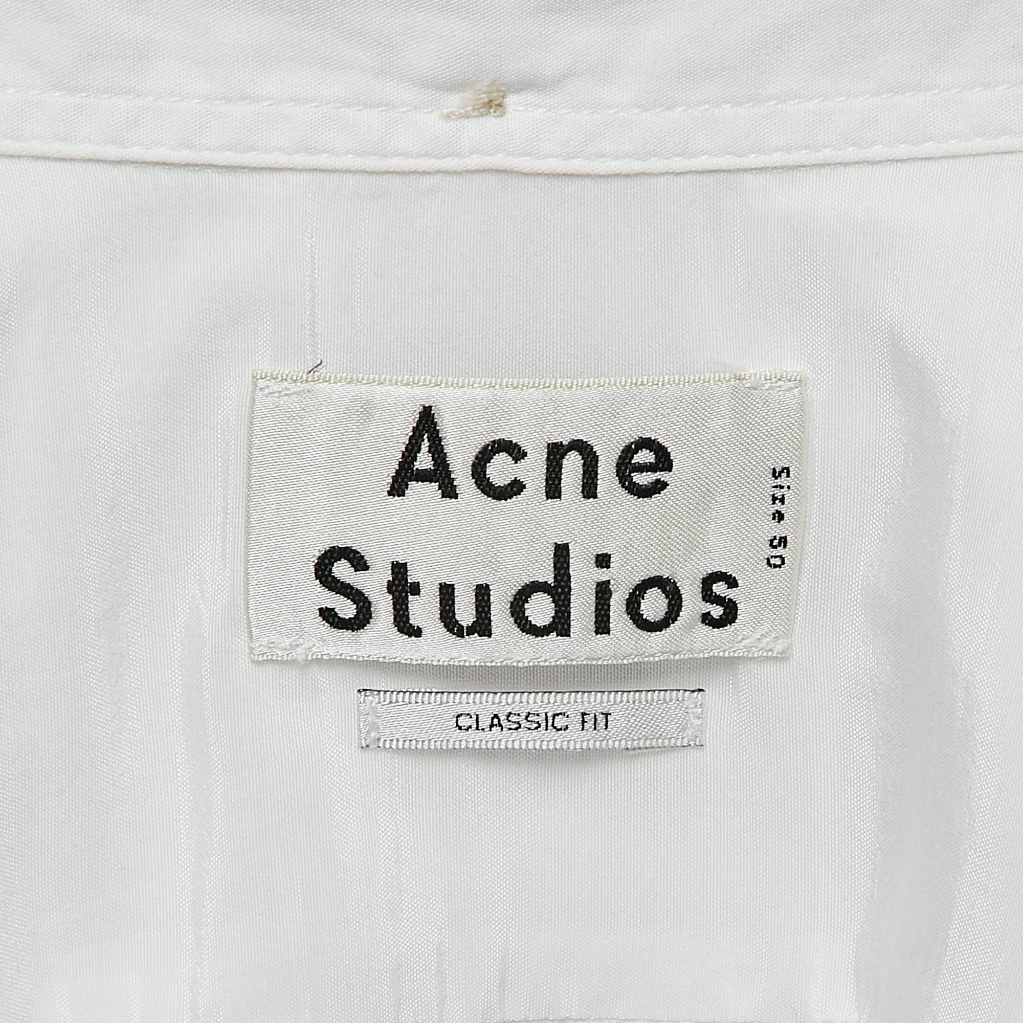 Acne Studios White Cotton Short Sleeve Shirt L