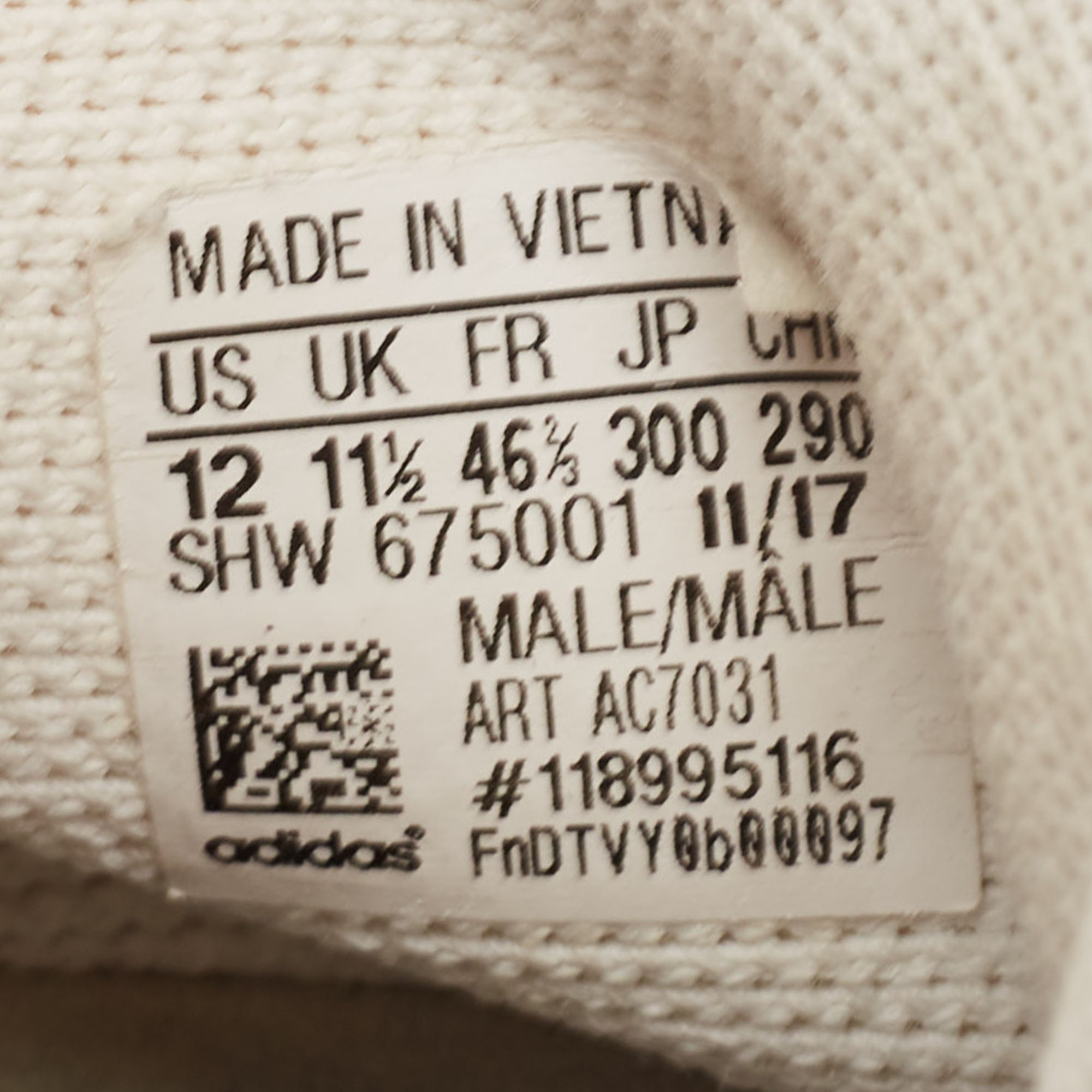 Pharrell Williams X Adidas White Knit Fabric Human Body NMD Sneakers Size 46 2/3