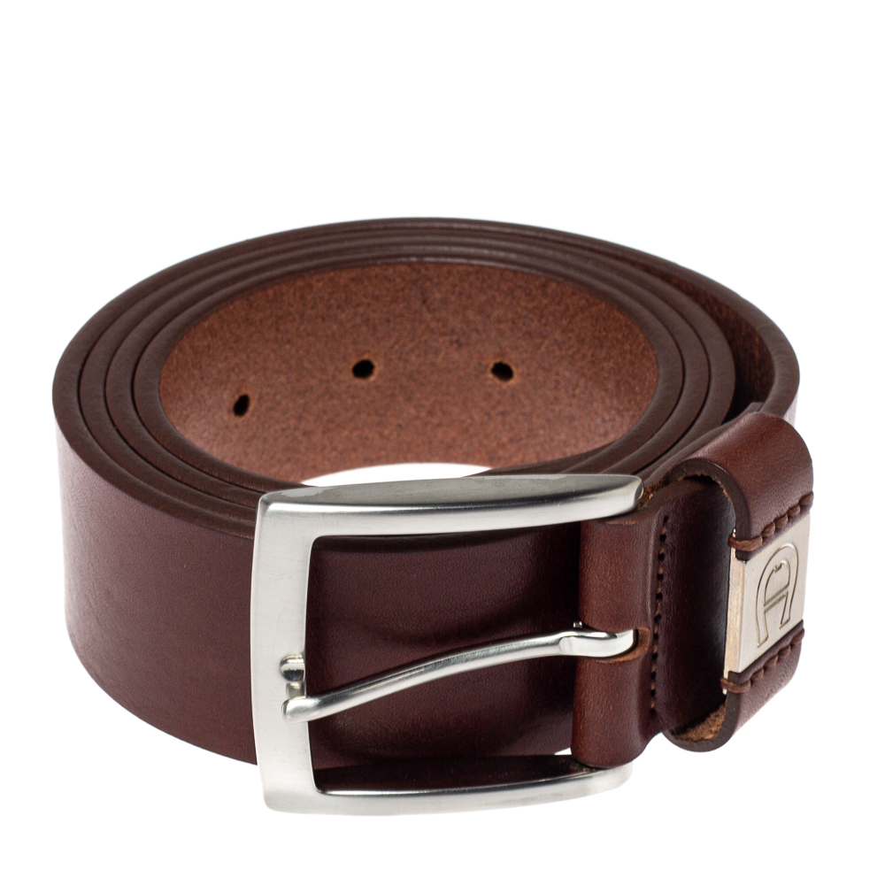 

Aigner Brown Leather Etienne Casual Belt