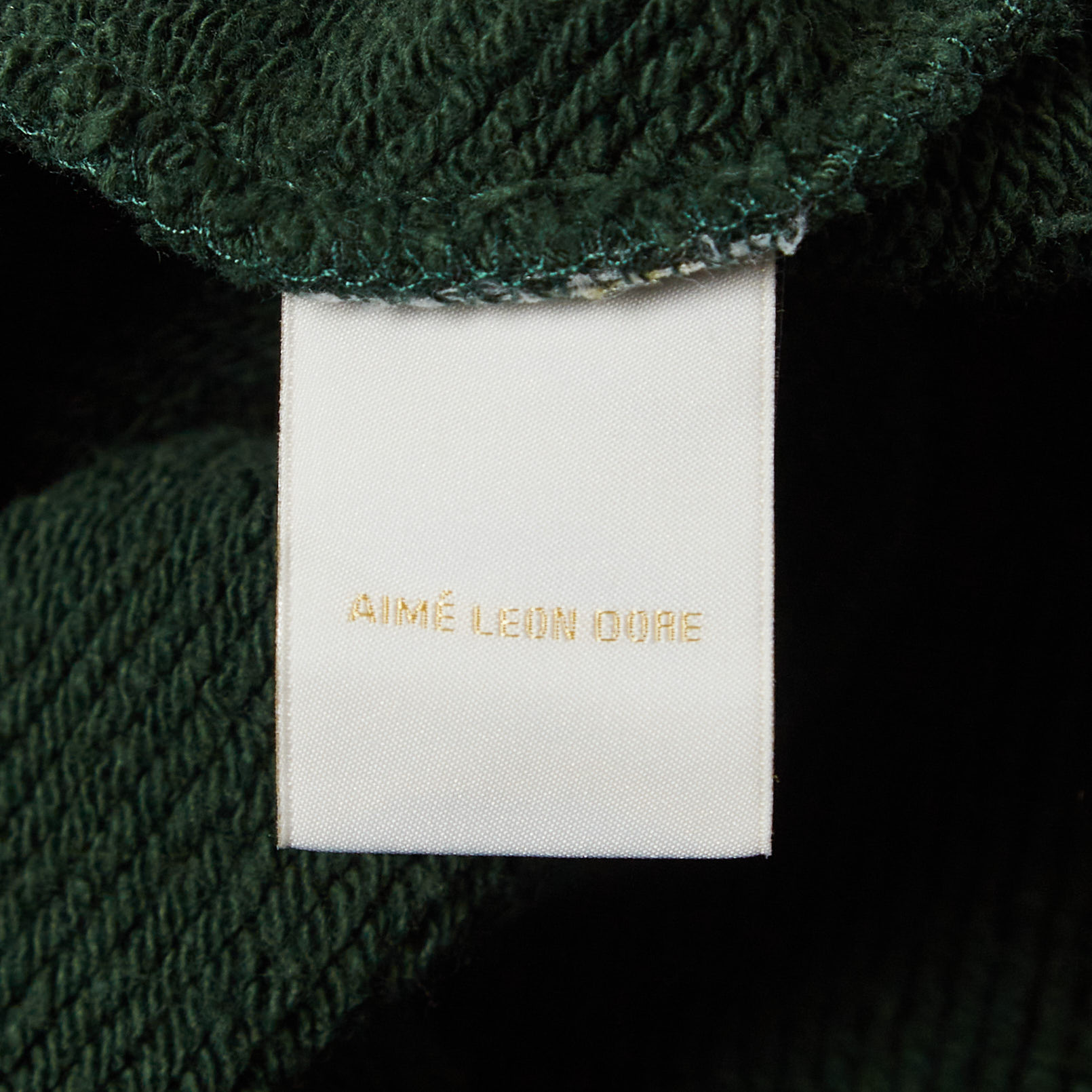 Aime Leon Dore Green Printed Cotton Knit Sweatshirt M