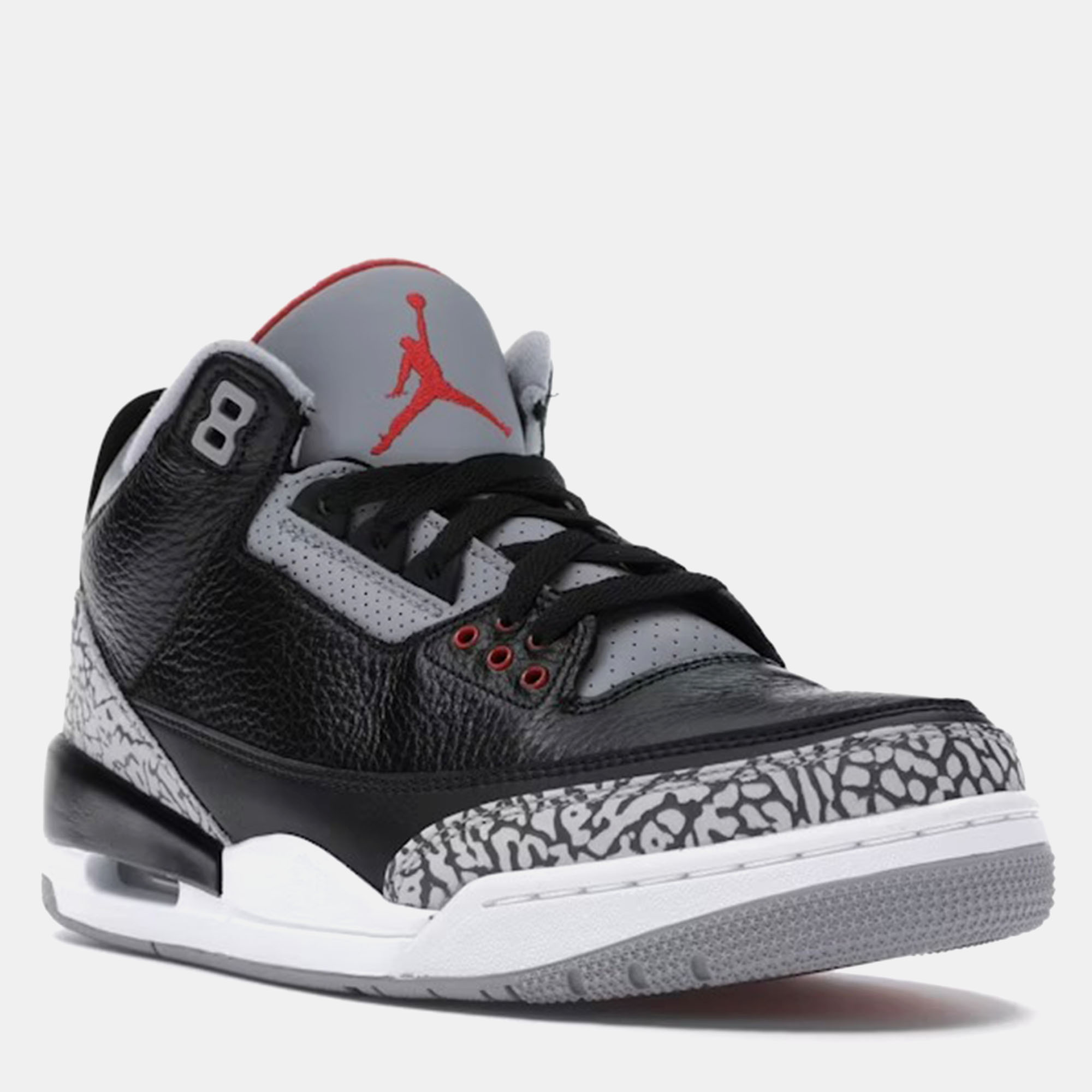 Air Jordan Black Jordan 3 Retro Black Cement (2018) Sneaker Size EU 41