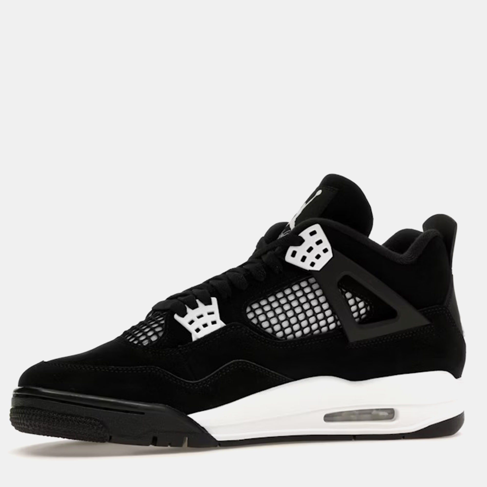 Air Jordan Black Jordan 4 Retro White Thunder Sneaker Size EU 41