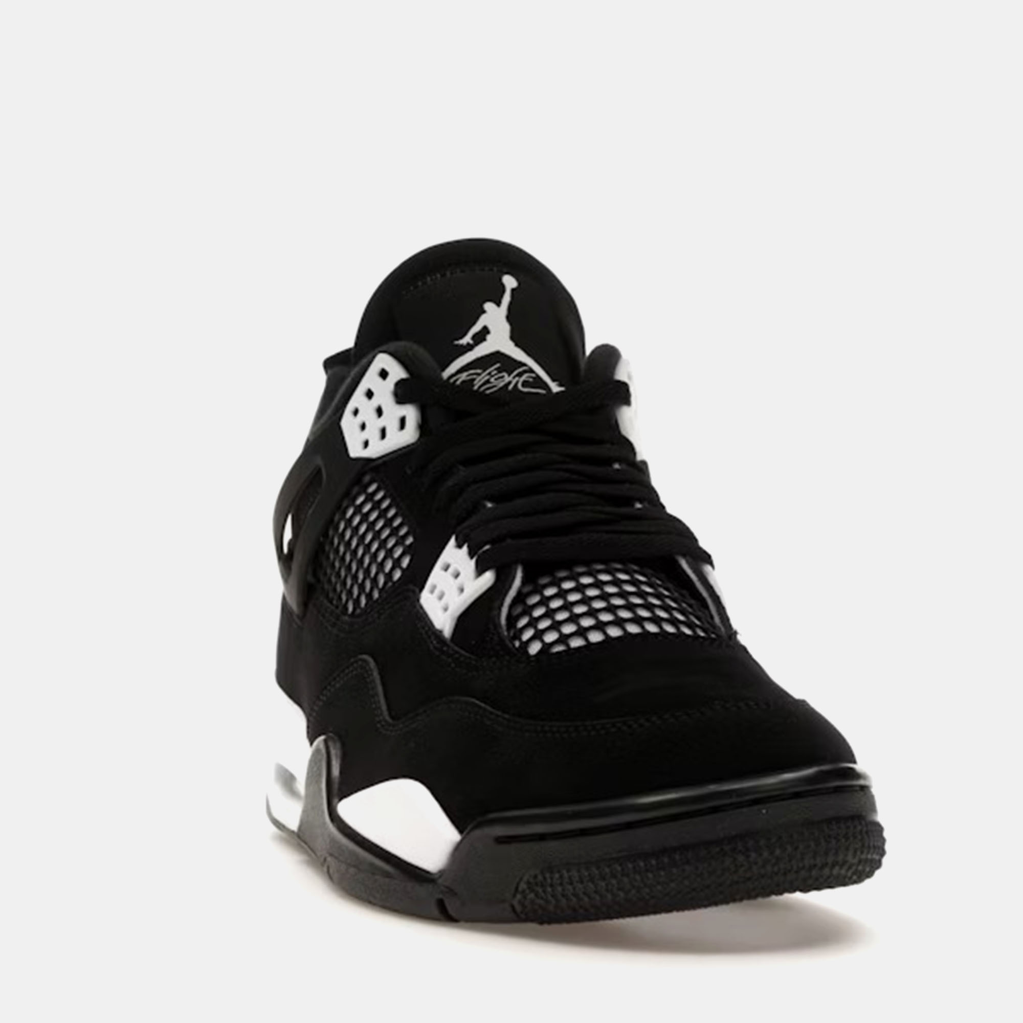 Air Jordan Black Jordan 4 Retro White Thunder Sneaker Size EU 41