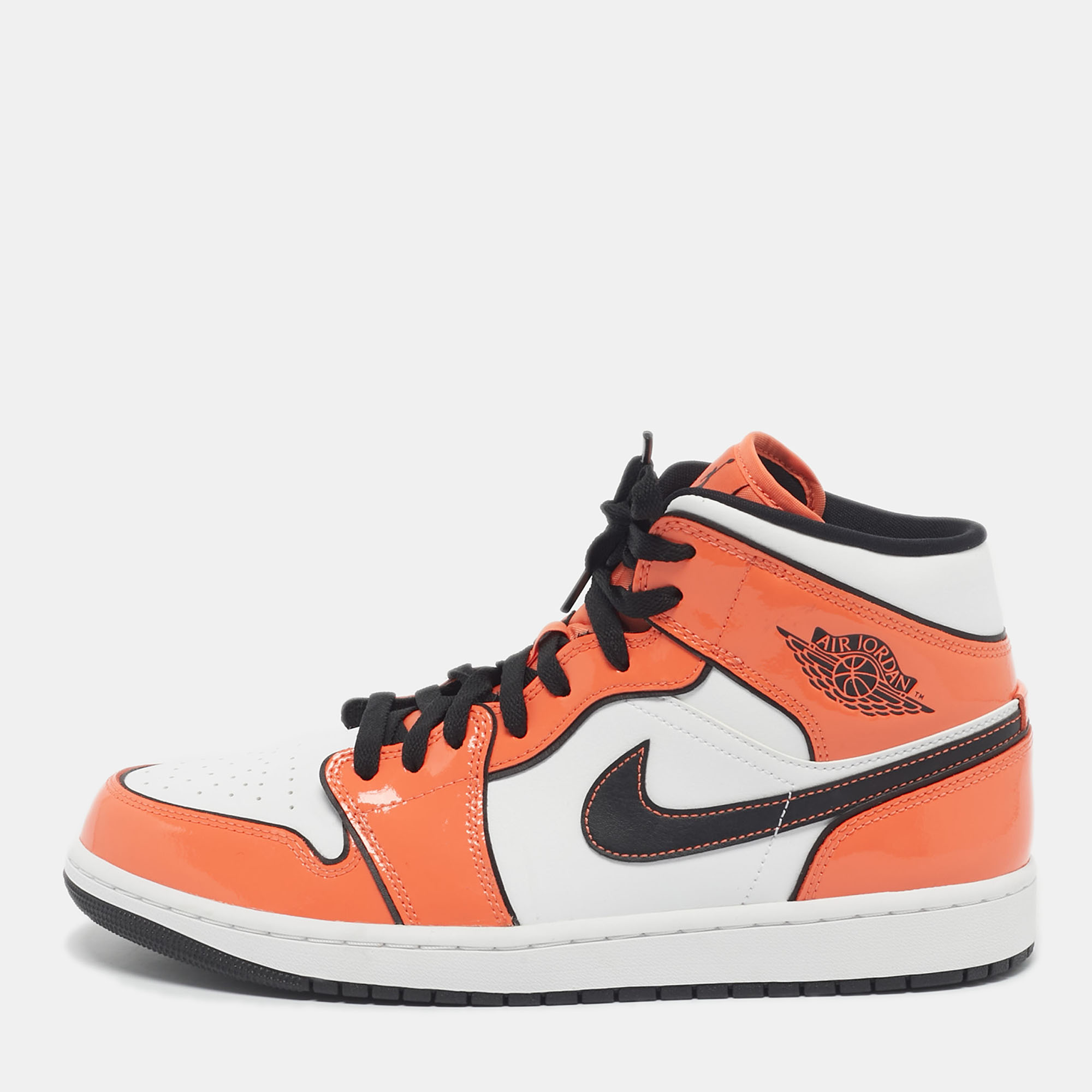 Patent and Leather Jordan 1 Mid SE Turf Orange Sneakers Size 44.5 - Air Jordans - Modalova