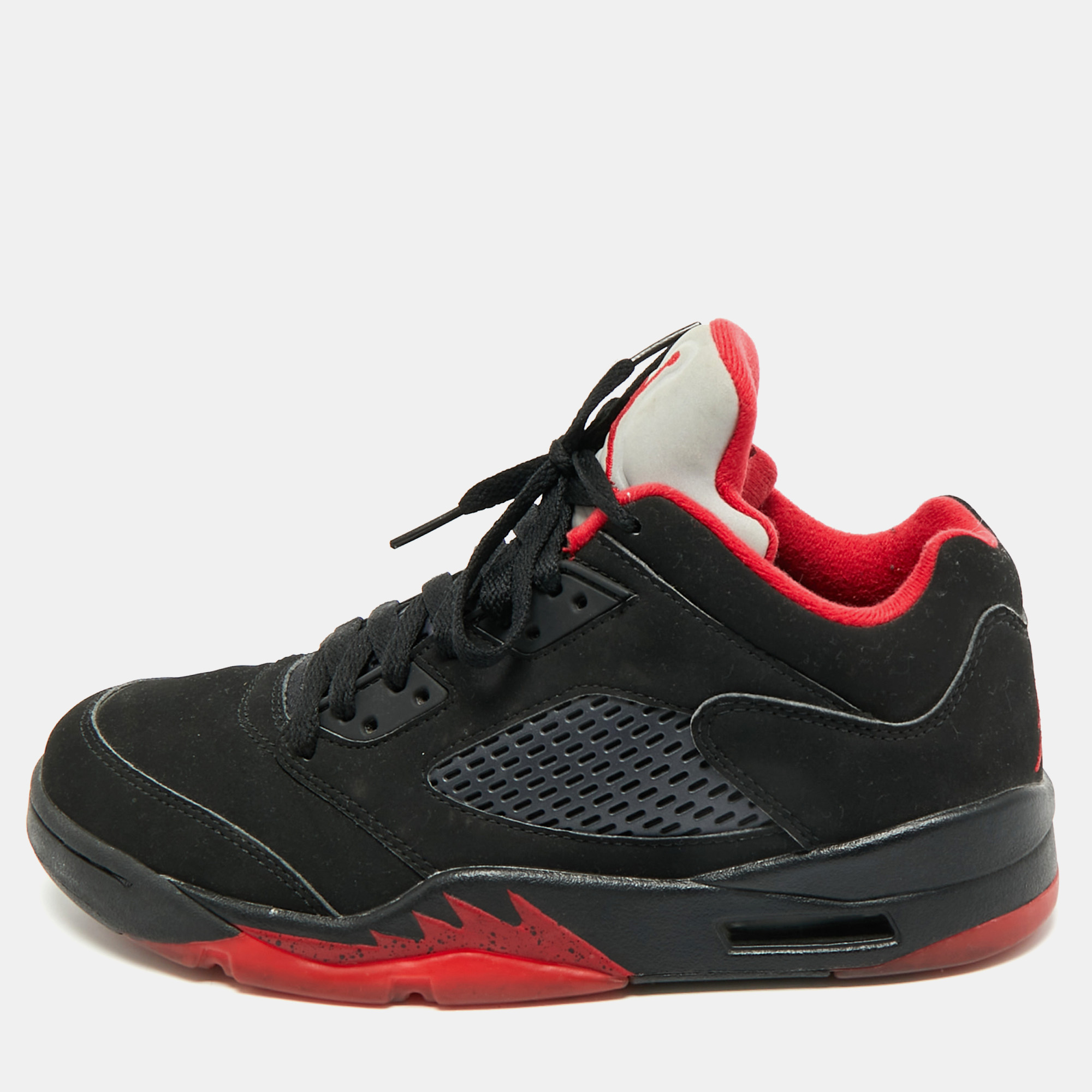 Nubuck Leather Jordan 5 Lace Up Sneakers Size 40 - Air Jordans - Modalova
