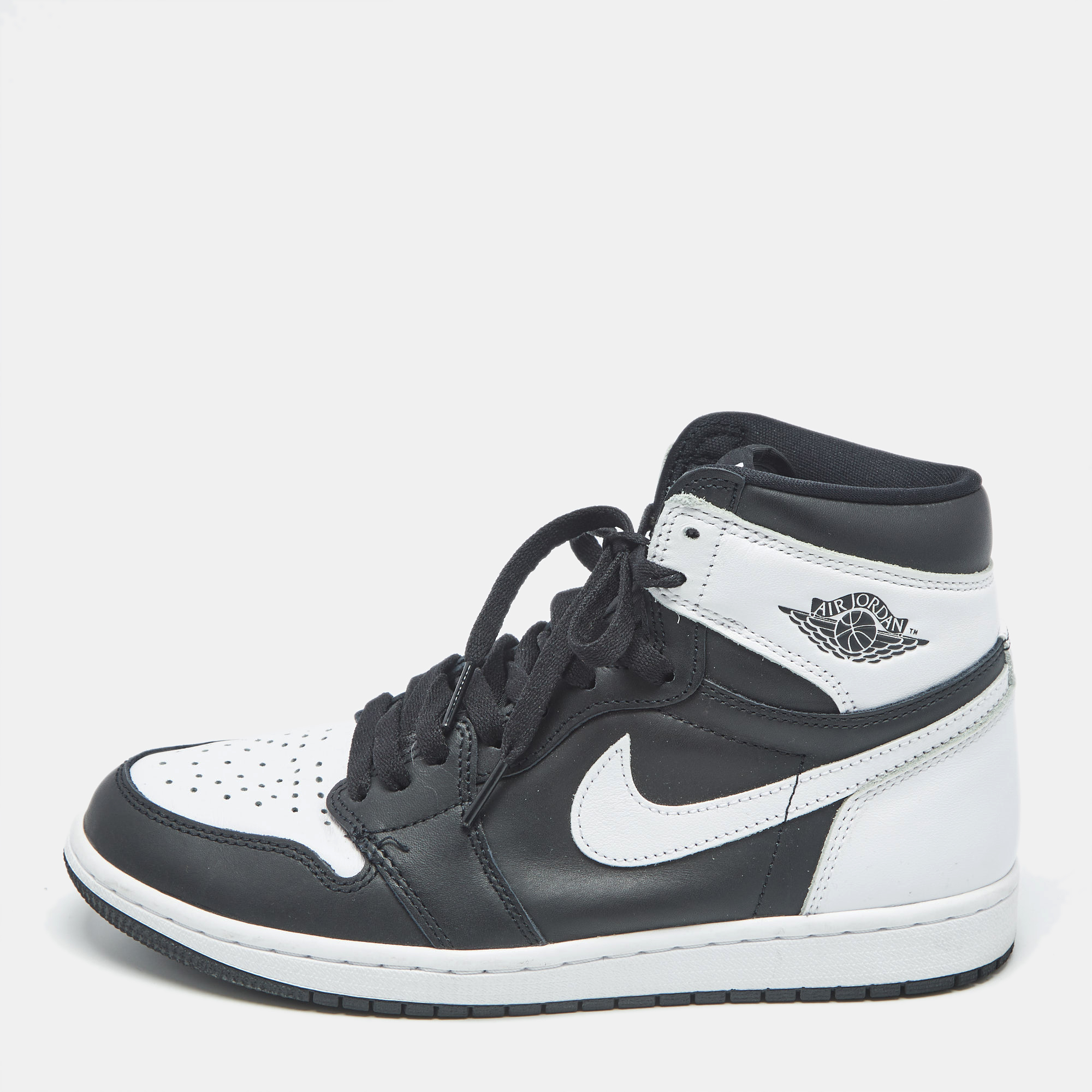 Leather Jordan 1 Retro High OG White Sneakers Size 41 - Air Jordans - Modalova