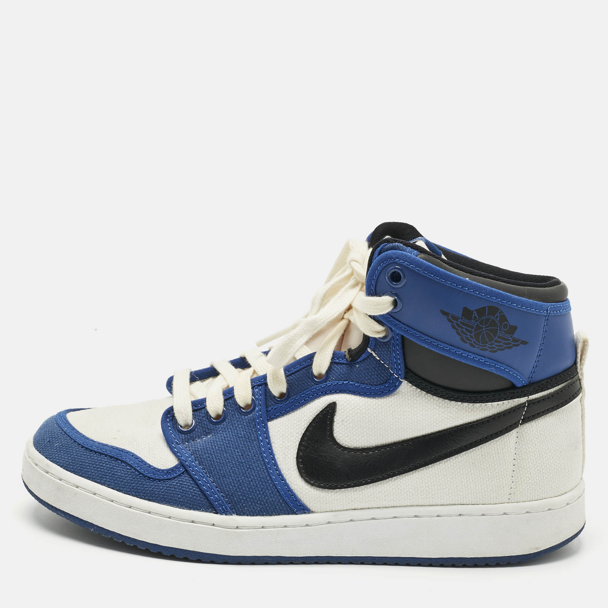 Air Jordans Multicolor Canvas and Leather Jordan 1 Retro AJKO Storm Blue Sneakers Size 42.5 - Air Jordans - Modalova