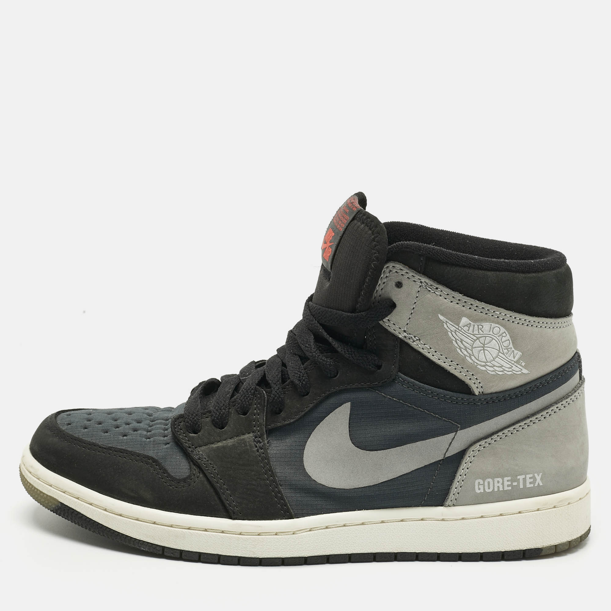Air Jordans Multicolor Nubuck Leather Jordan 1 Retro High Element Gore-Tex Black Particle Grey Sneakers Size 42.5 - Air Jordans - Modalova