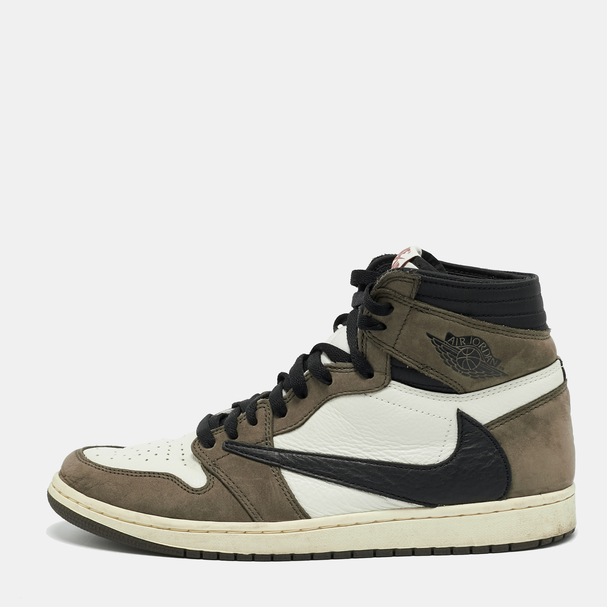 Air Jordans Multicolor Nubuck and Leather Jordan 1 Retro High OG SP Travis Scott Mocha Sneakers Size 44.5 
Air Jordans Multicolor Nubuck and Leather Jordan 1 Retro High OG SP Travis Scott Mocha Sneakers Size 44.5