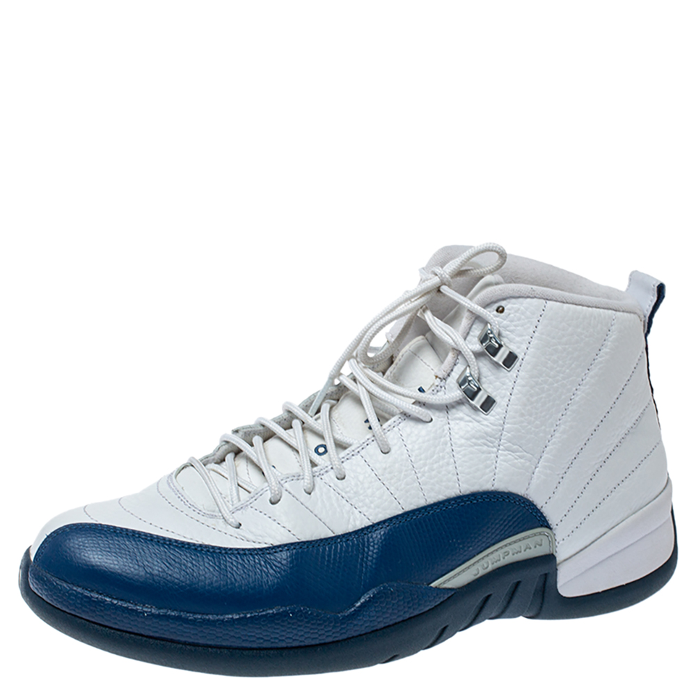 Image of Air Jordan  Retro French Blue  Leather Sneakers Size