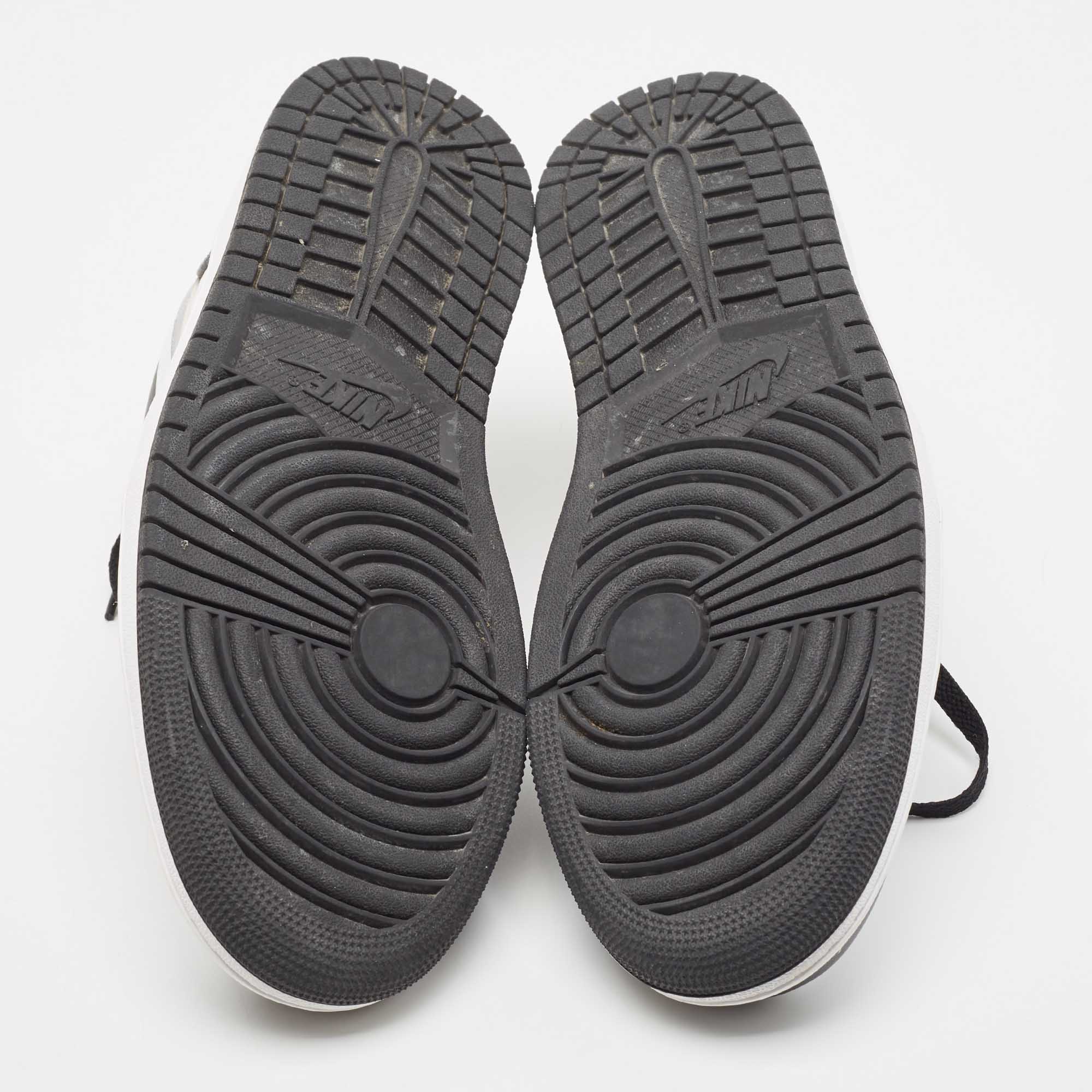 Air Jordans Multicolor Leather Jordan 1 Low Black -Grey Sneakers Size 44