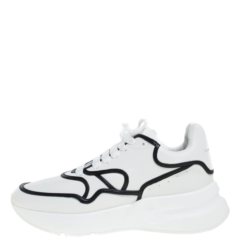 Alexander McQueen White/Black Trim Leather Oversized Runner Low Top Sneakers Size
Alexander McQueen White/Black Trim Leather Oversized Runner Low Top Sneakers Size