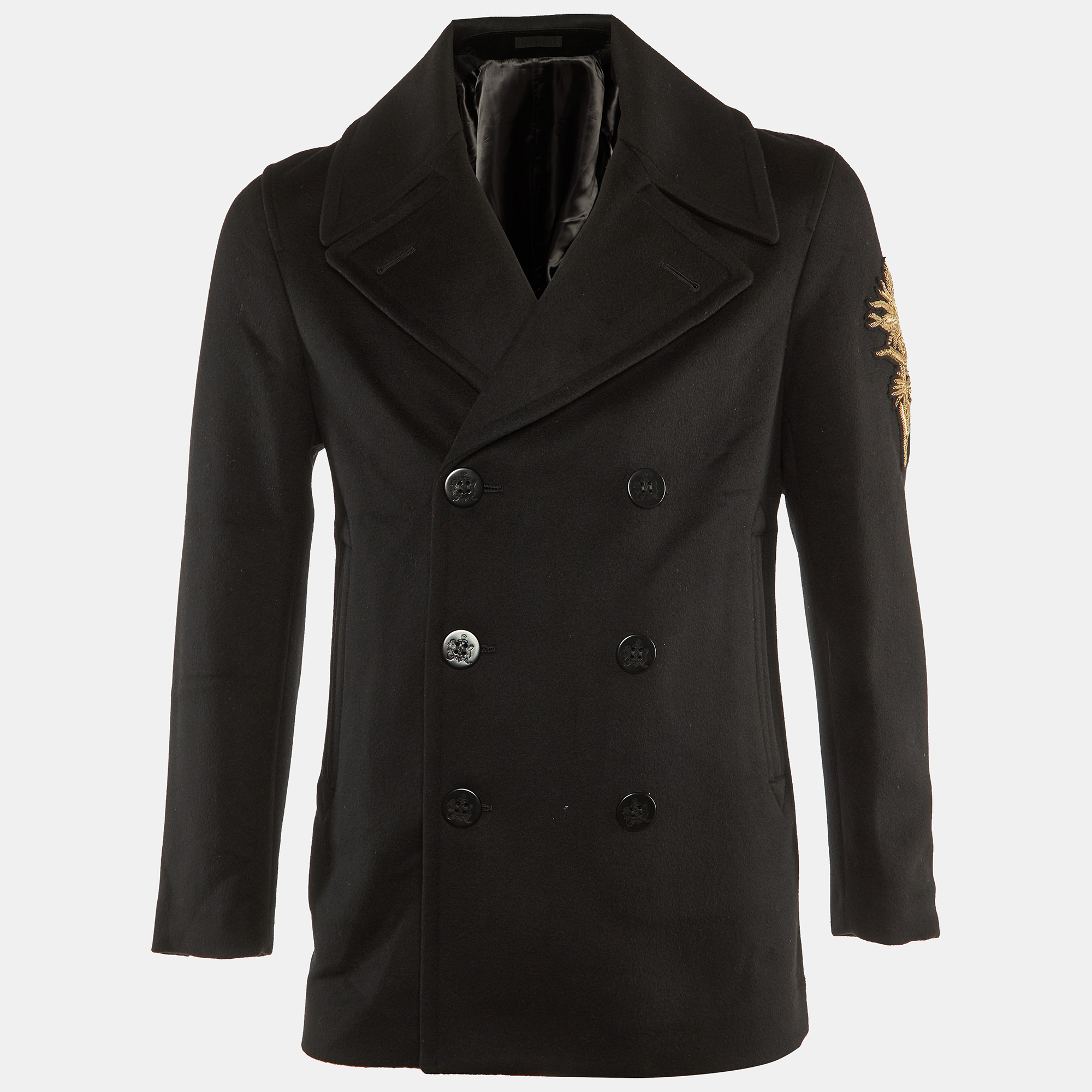 Alexander McQueen Black Wool Embellished Detil Double Breasted Blazer M
Alexander McQueen Black Wool Embellished Detil Double Breasted Blazer M