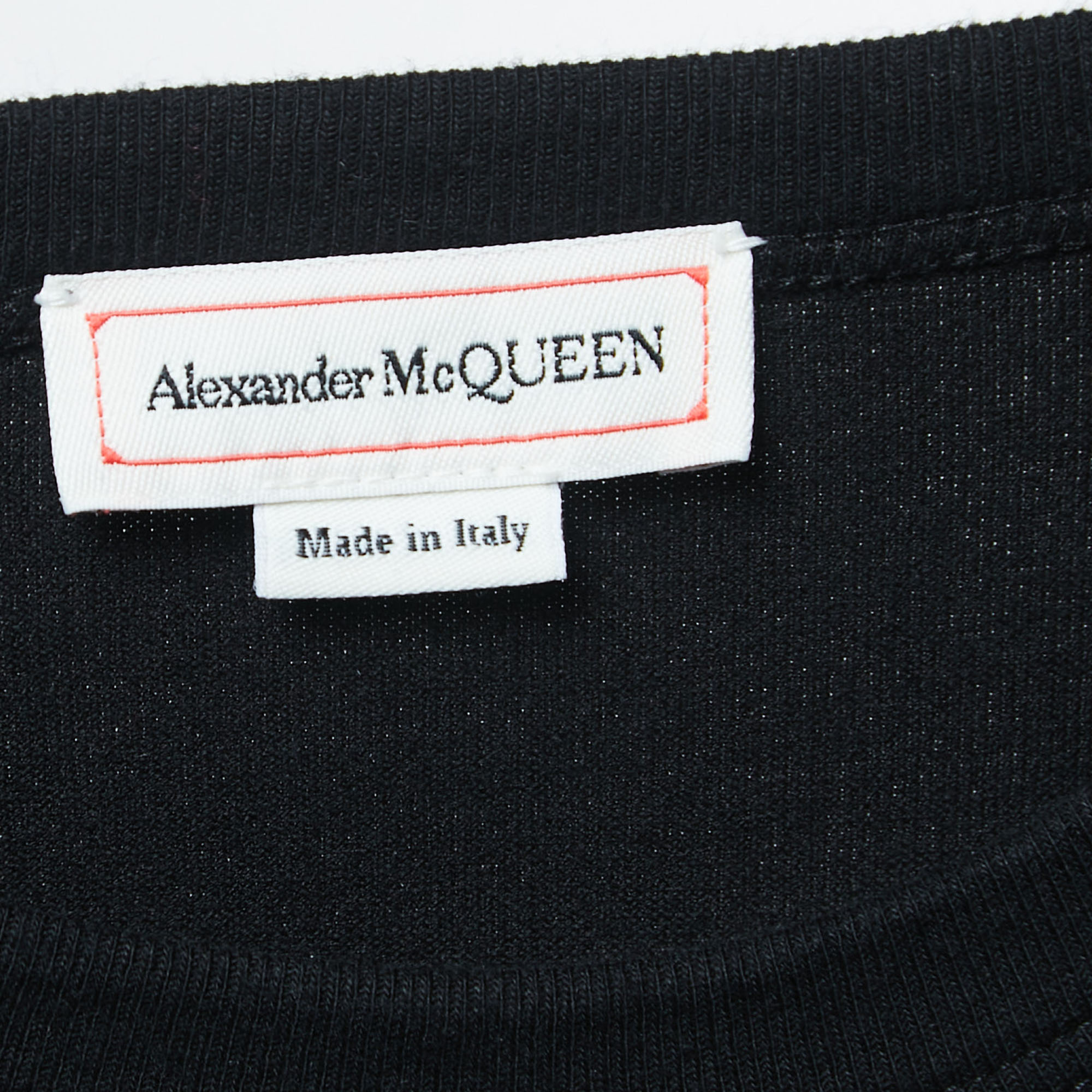 Alexander McQueen Black Skull & Screws Print Cotton T-Shirt XS