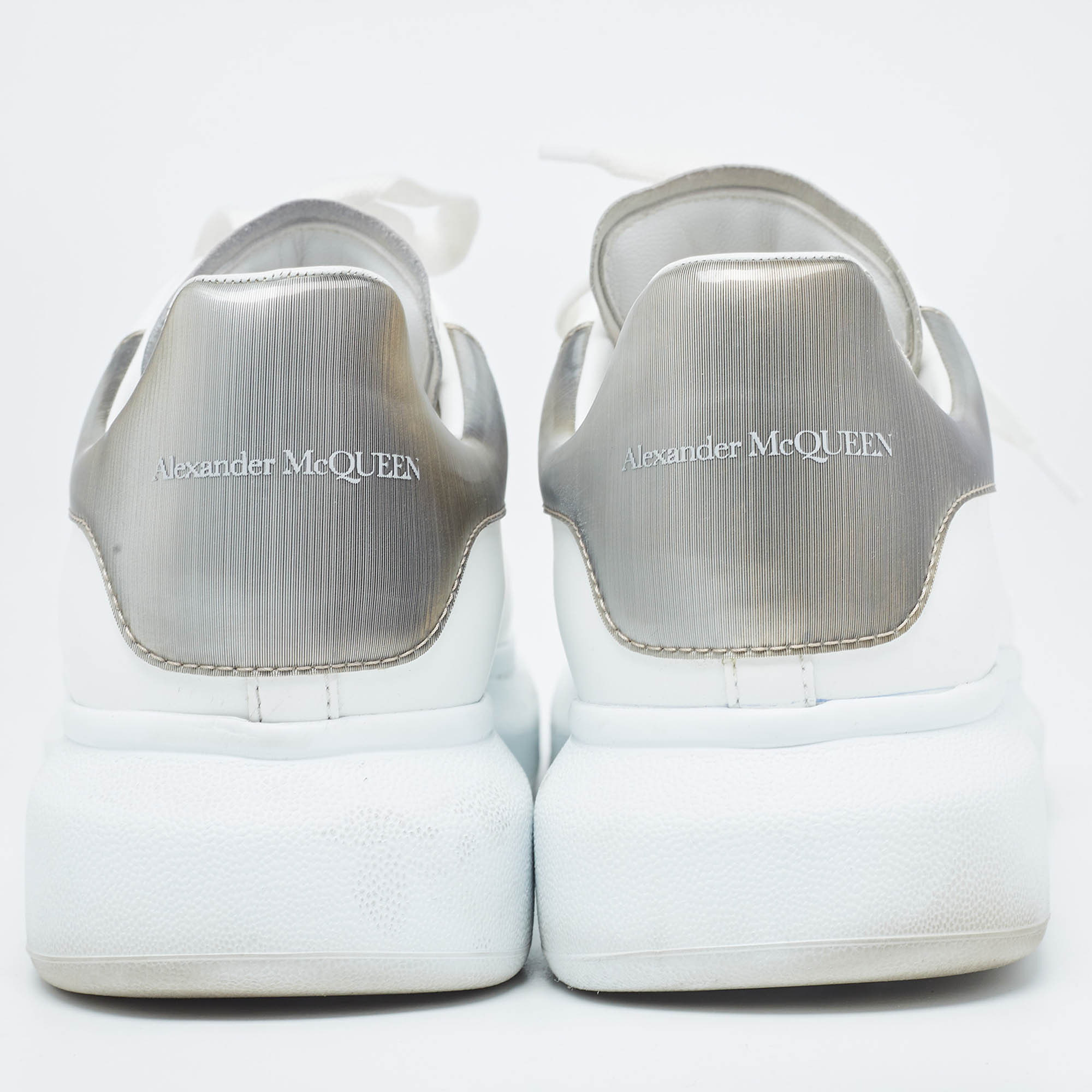 Alexander McQueen White Leather Oversized Sneakers Size 44
