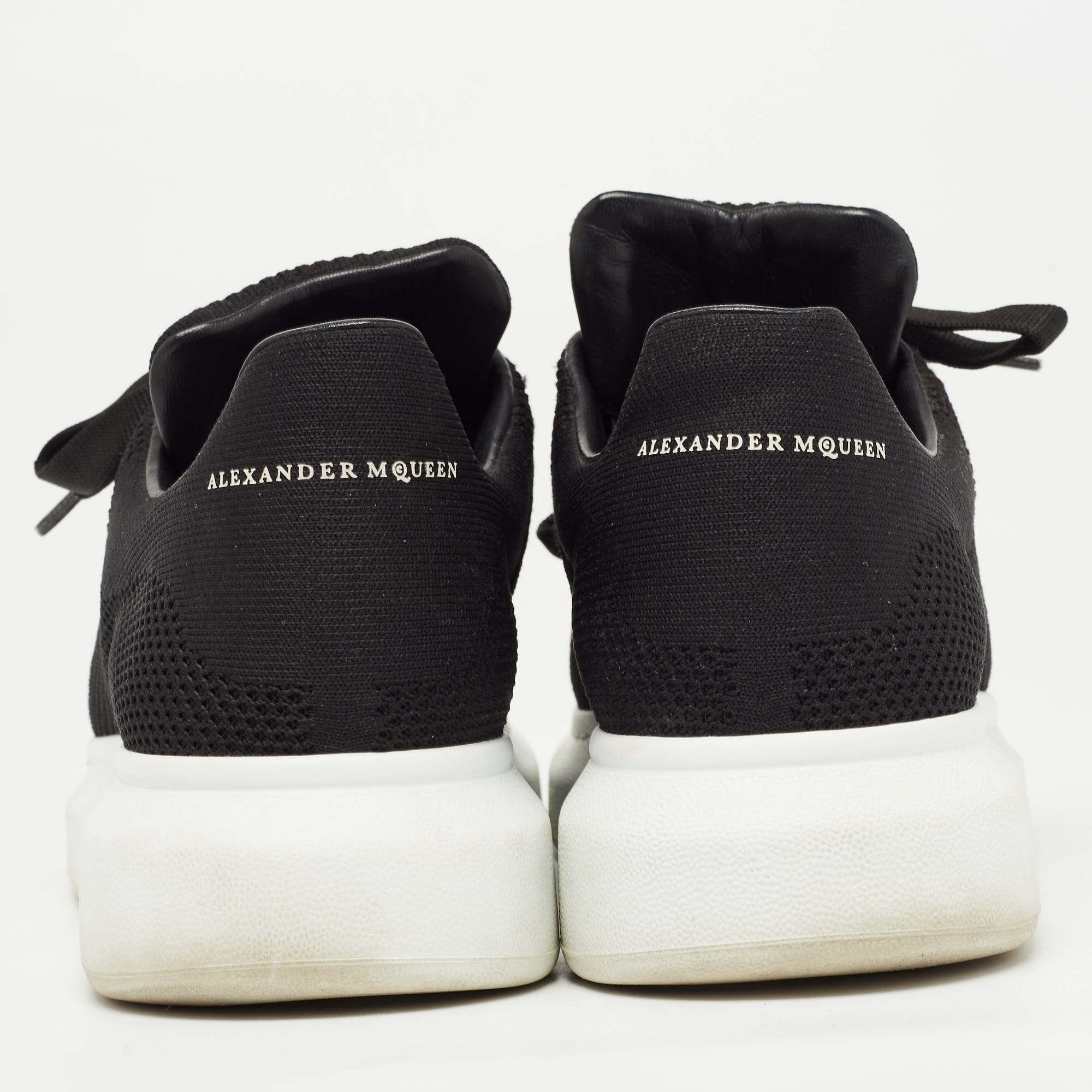Alexander Mcqueen Black Knit Fabric Low Top Sneakers Size 43