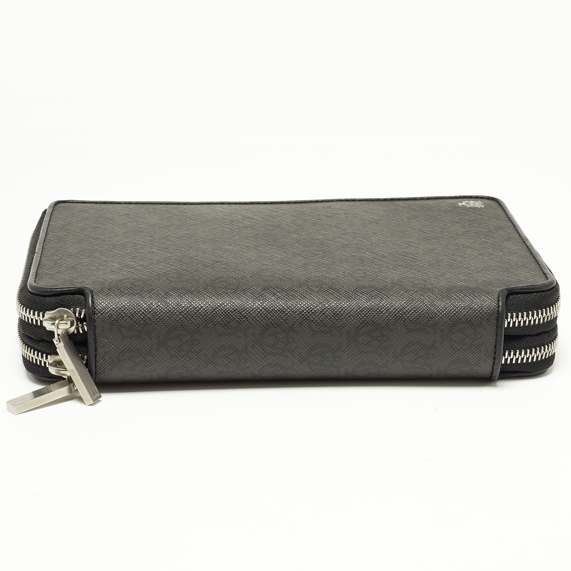 Dunhill Grey/Black Monogram Coated Canvas And Leather Travel Organizer