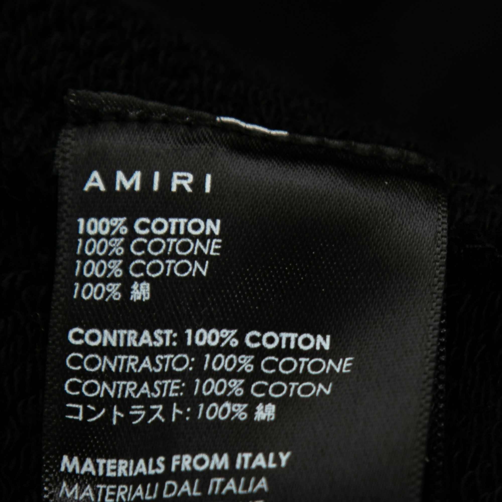 Amiri Black Cotton Cargo Sweatpants M