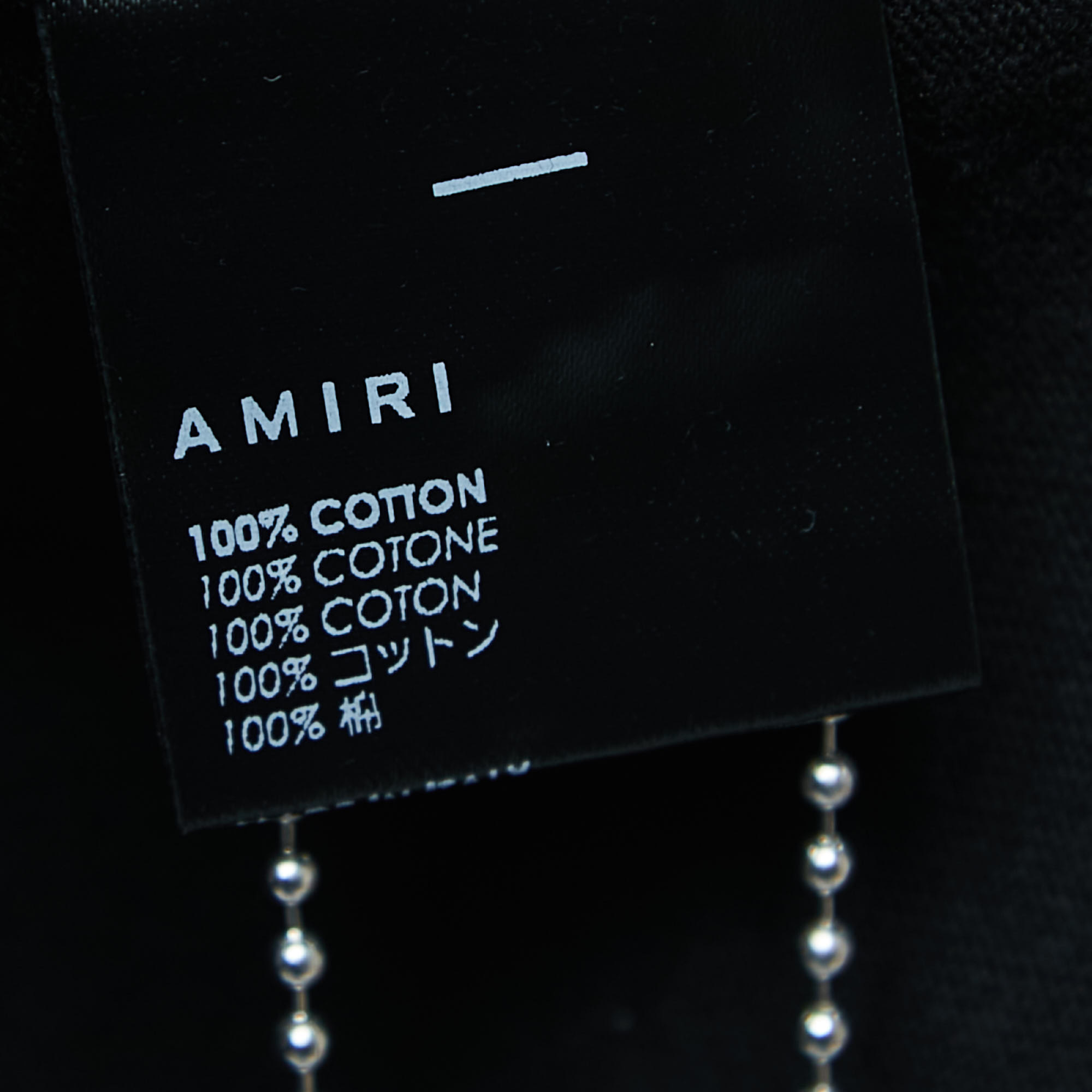 Amiri Black Cotton Logo Print Pocket T-Shirt M