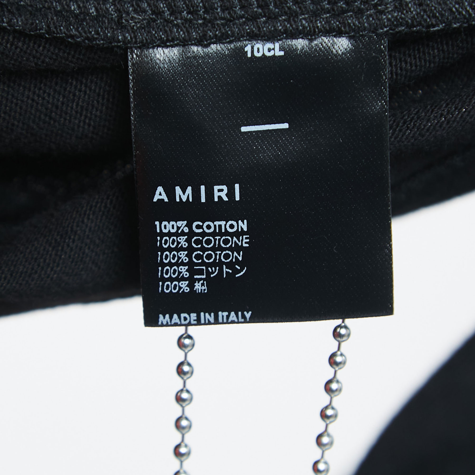 Amiri Black Cotton Crystal Ball Print T-Shirt M