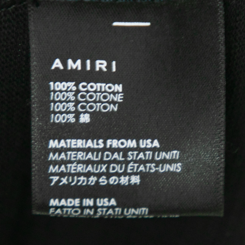 Amiri Black Cotton Washed Shotgun Crew Neck Short Sleeve T-Shirt M