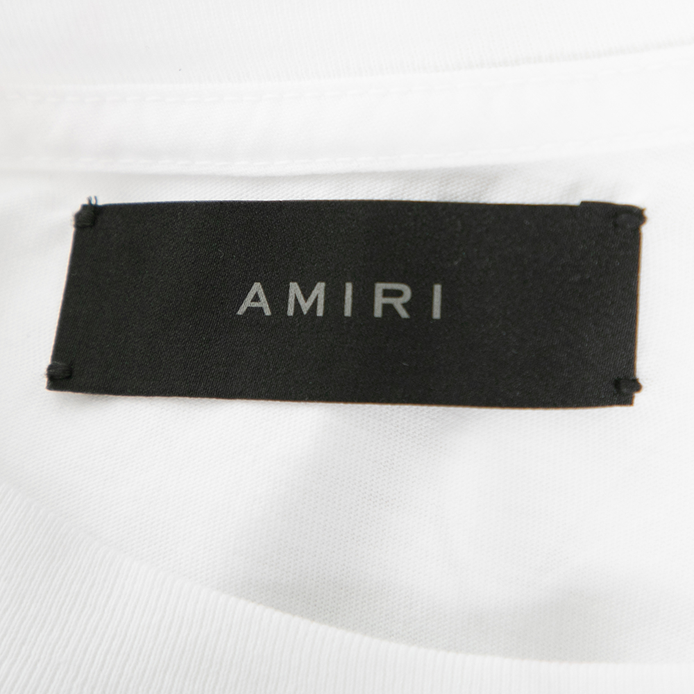 Amiri White Printed Cotton Short Sleeve T-Shirt XS