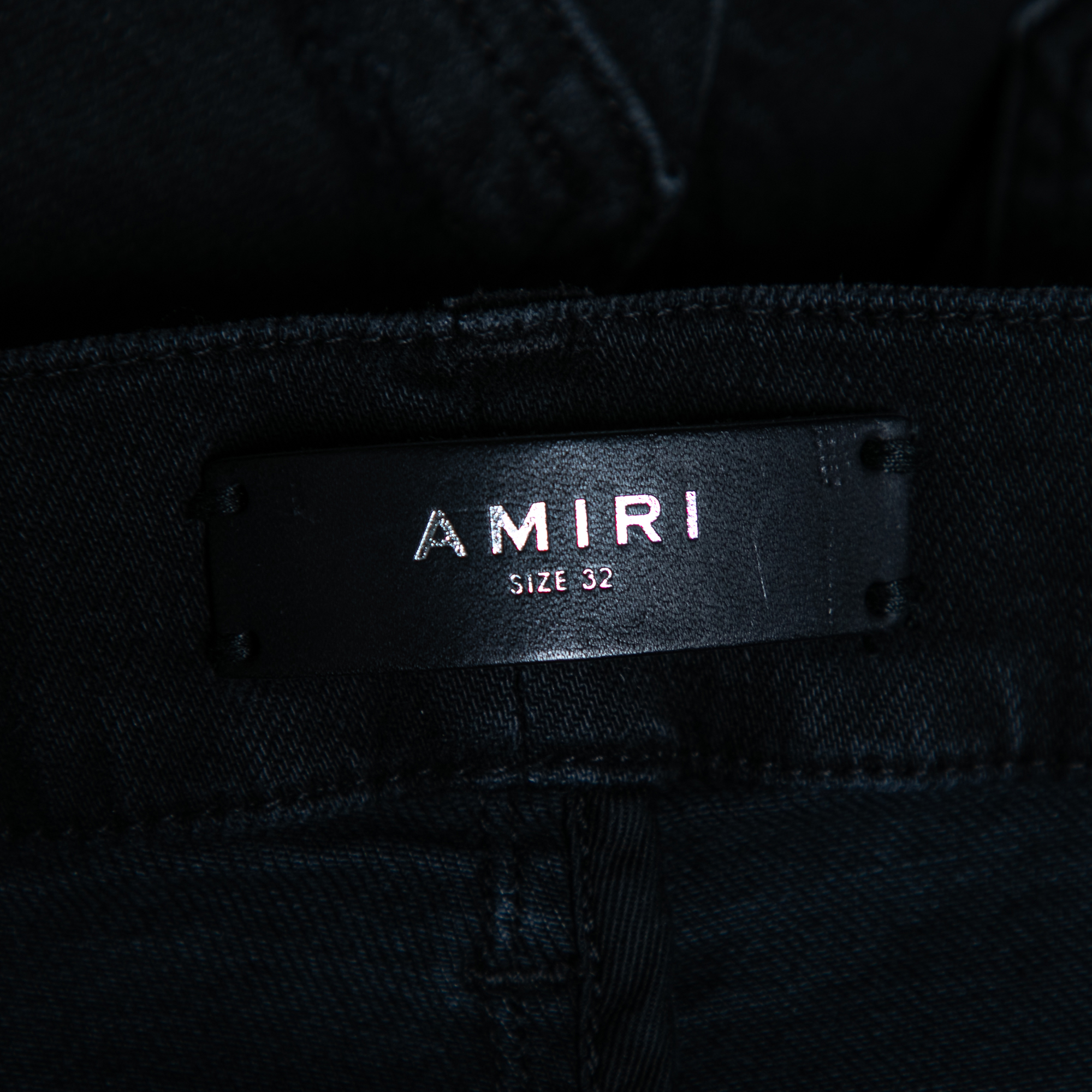 Amiri Black Distressed Denim Slim Fit Jeans M
