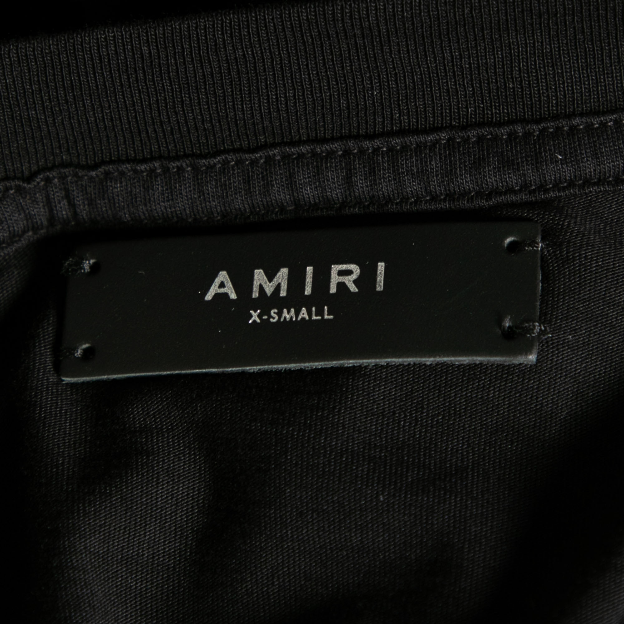 Amiri Black Cotton Leopard Star Printed Crew Neck T-Shirt XS