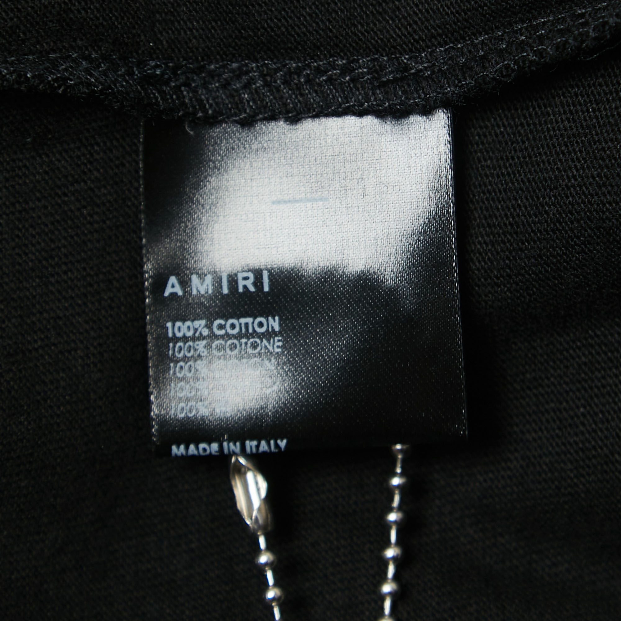 Amiri Black Ouija Board Print Cotton Half Sleeve T-Shirt XXL