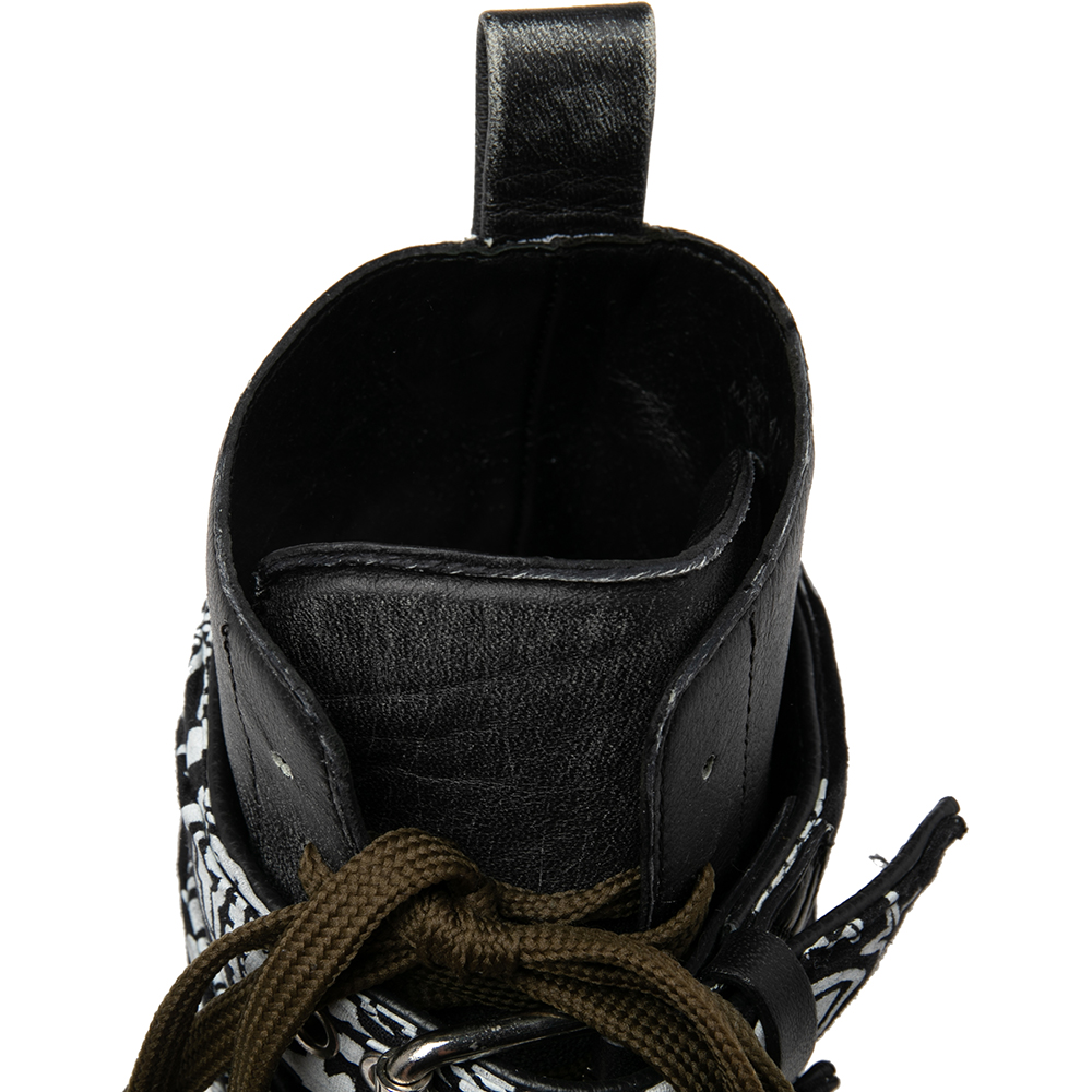 Amiri Black Leather Combat Boots Size 41