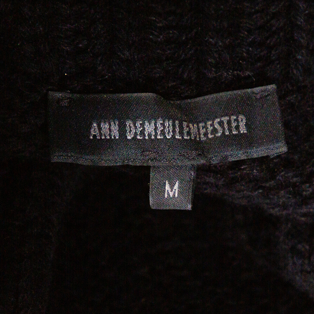 Ann Demeulemeester Black Alpaca Wool Knit Pepito Roll Neck Jumper M