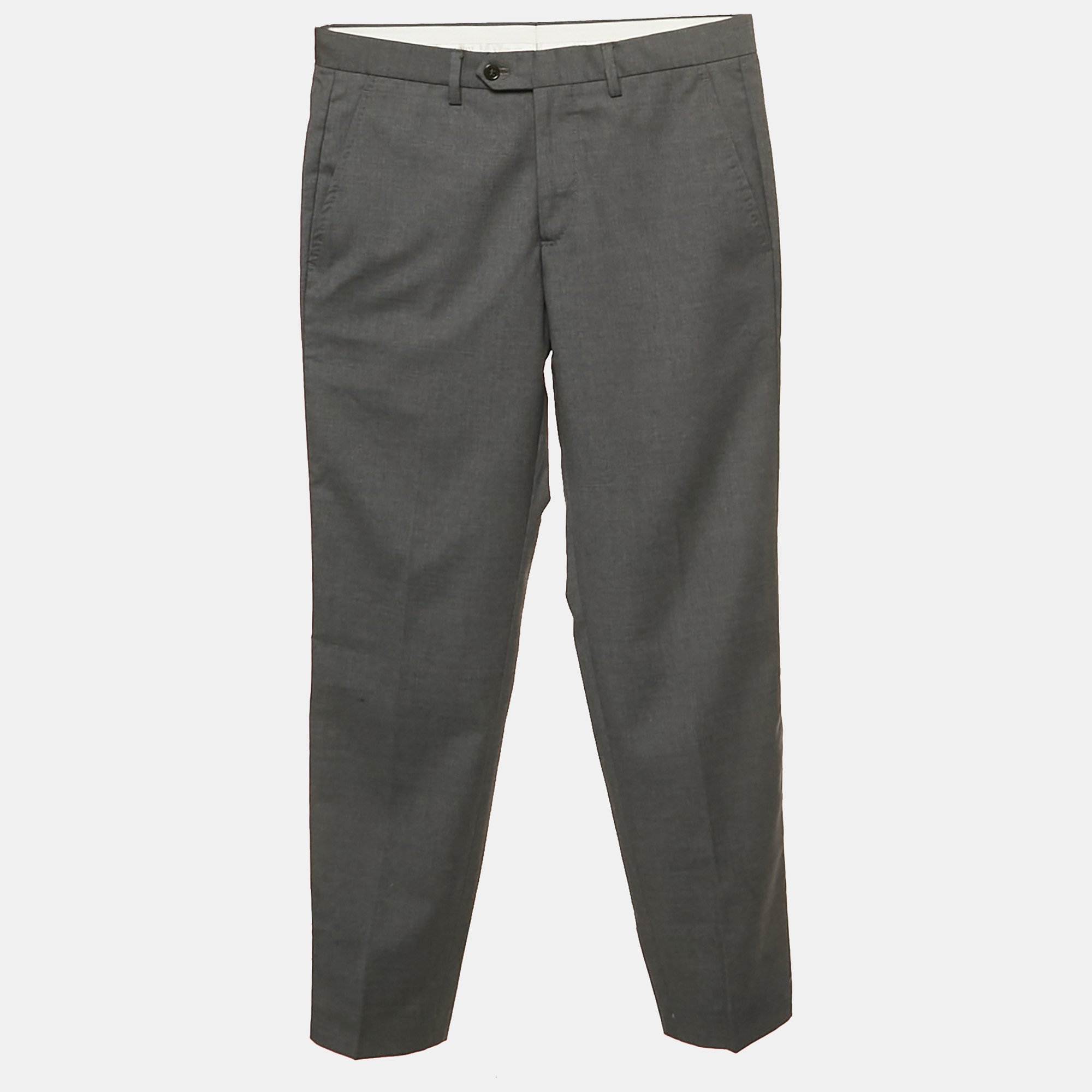 Dark Wool Trousers S - Armani Collezioni - Modalova