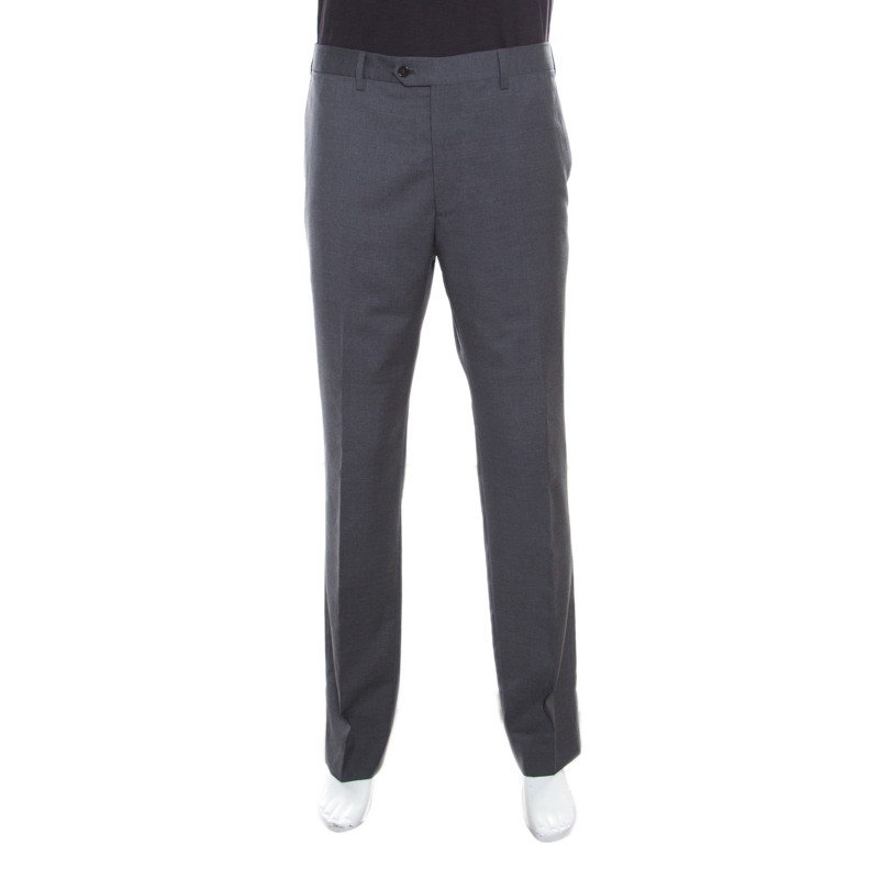 

Armani Collezioni Grey Wool Tailored Trousers