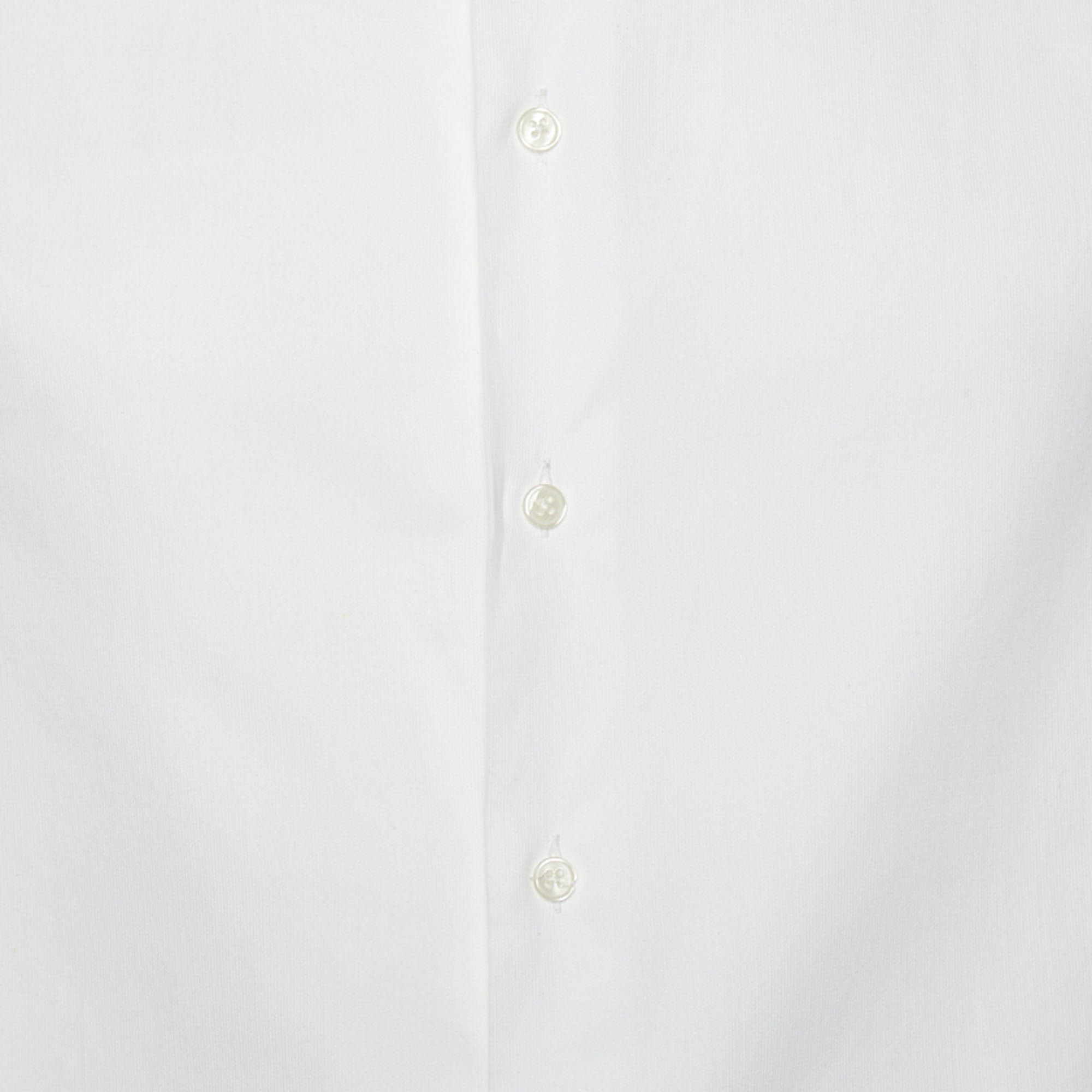 Armani Collezioni White Cotton Modern Fit Shirt M