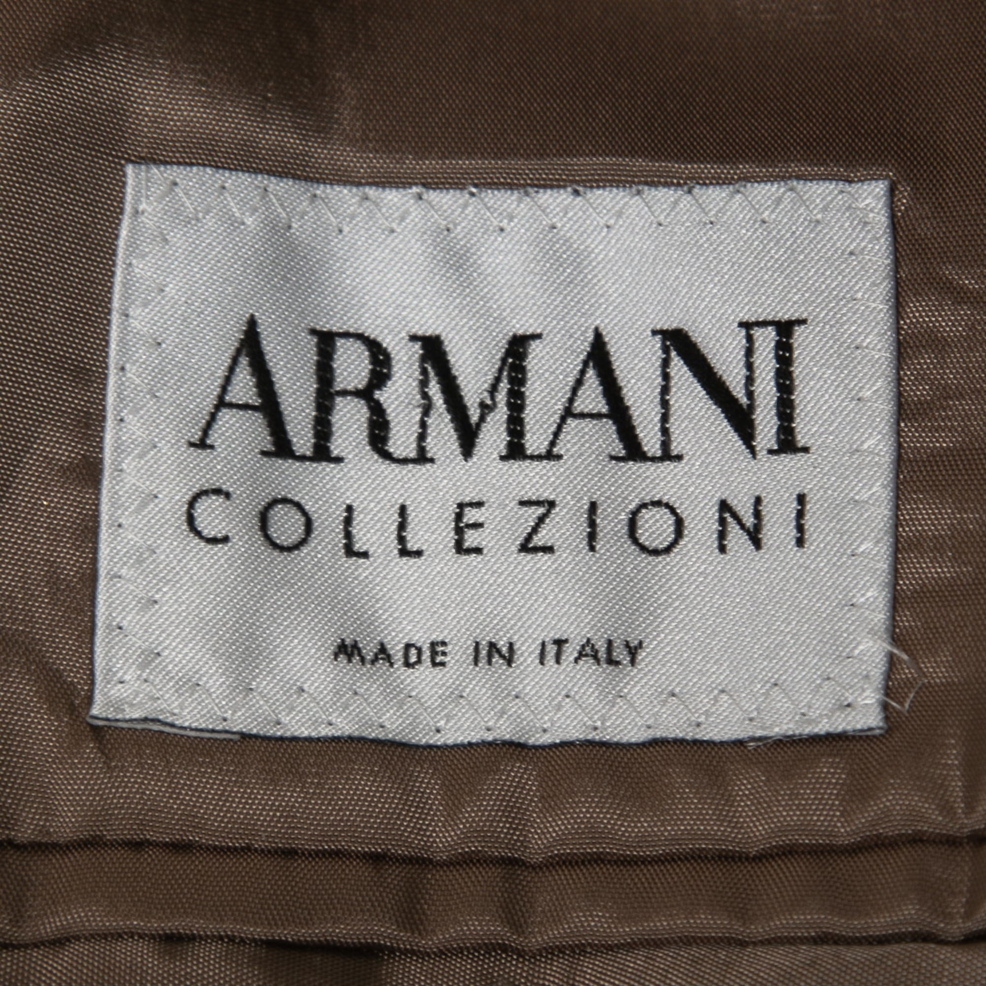 Armani Collezioni Multicolor Textured Wool Blend Blazer L