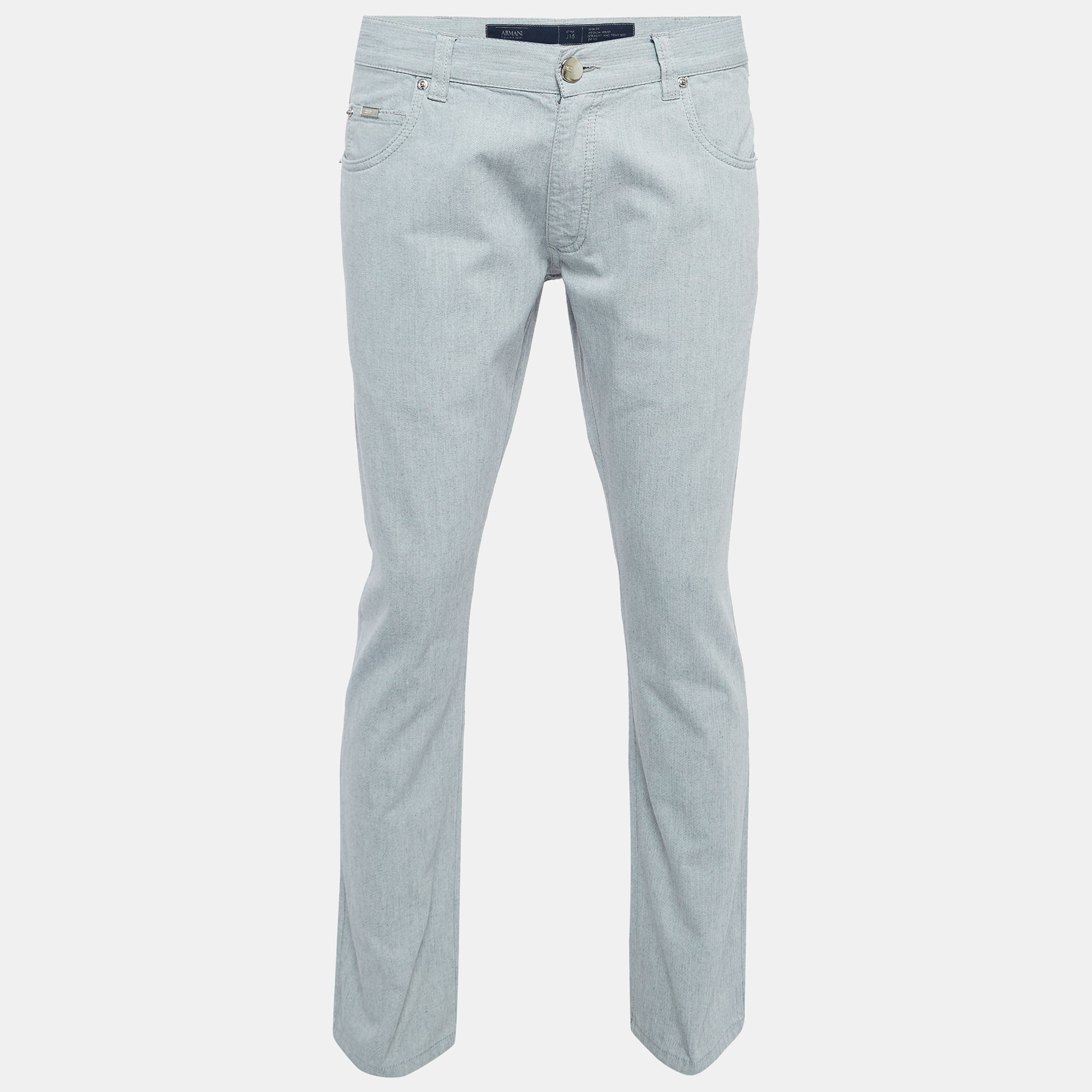 Armani collezioni light blue denim slim fit jeans l waist 34''