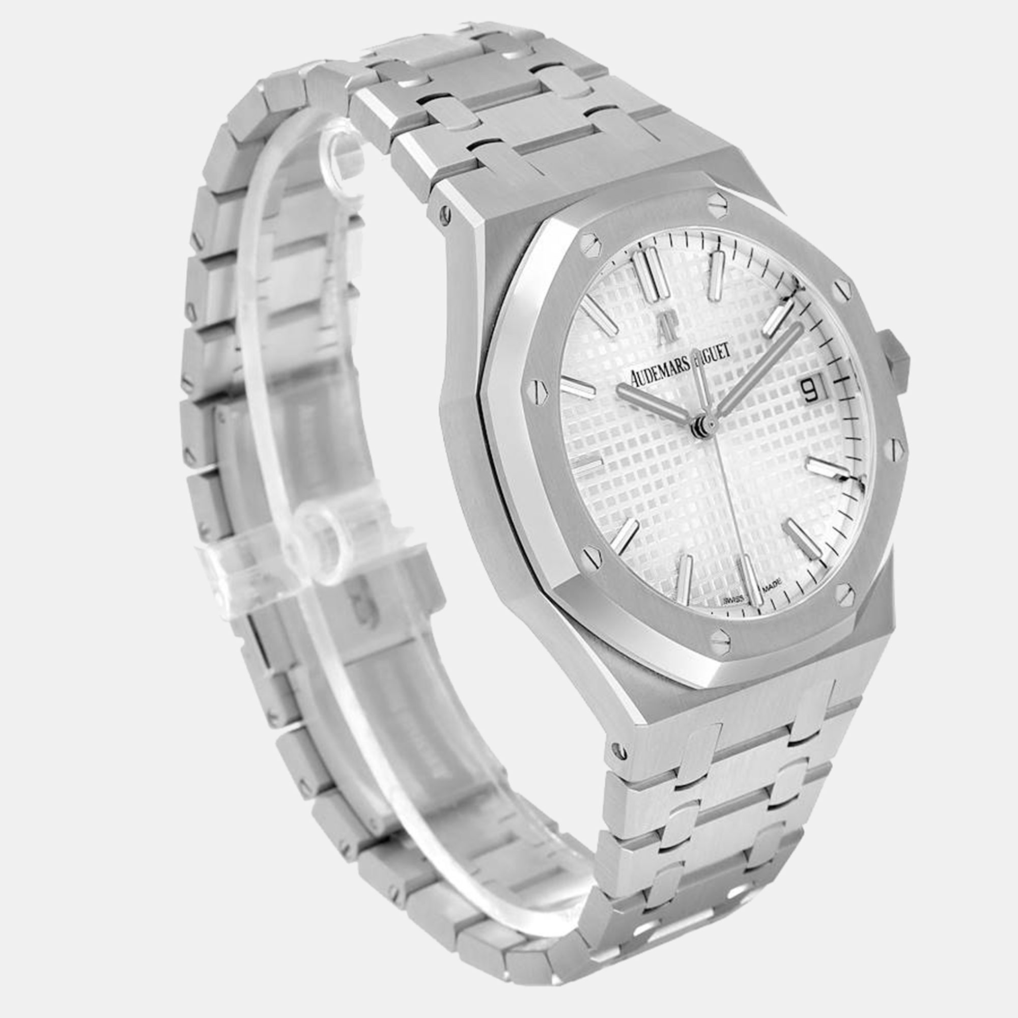 Audemars Piguet Silver Stainless Steel Royal Oak 15500ST Men's Wristwatch 41 Mm
