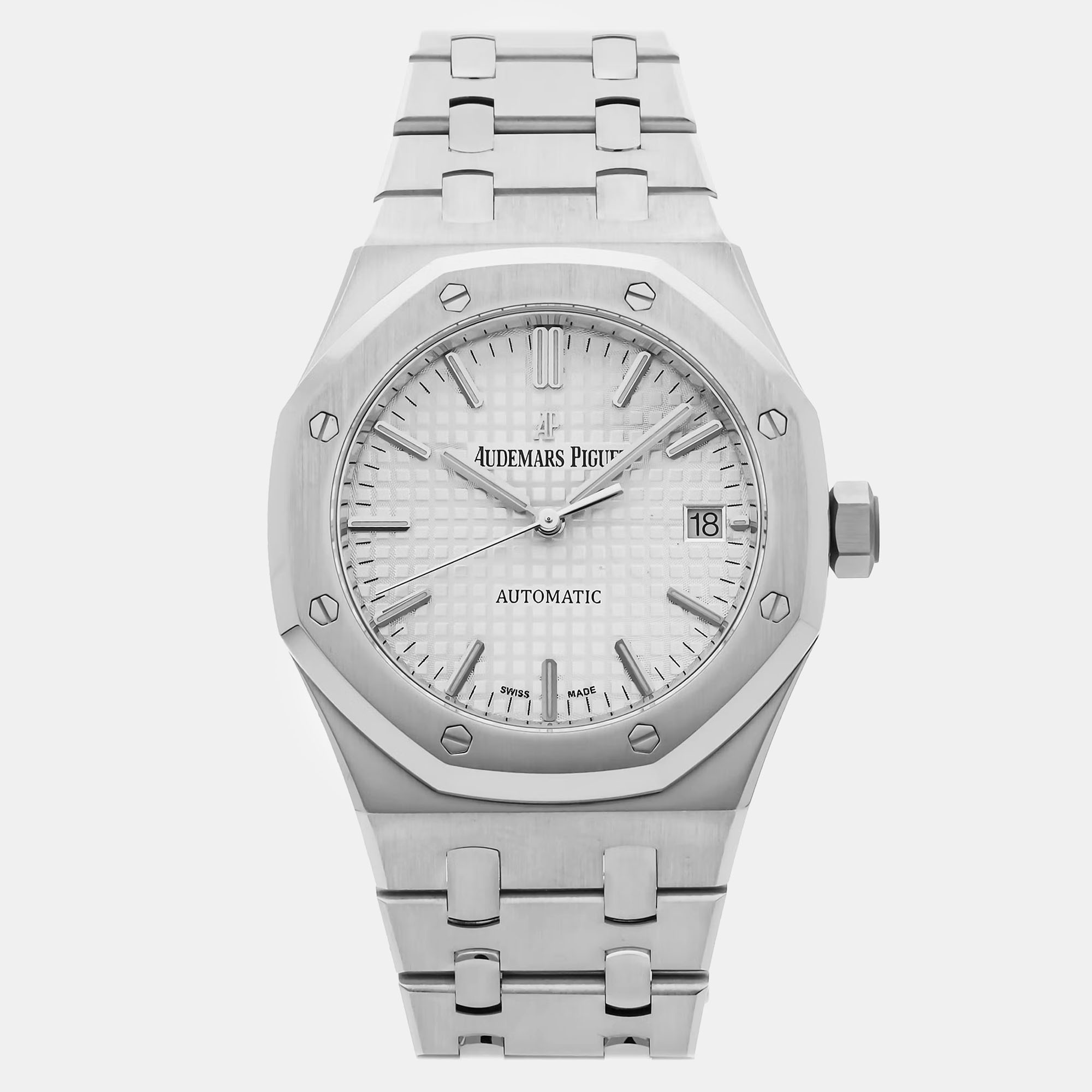 Pre-Owned Audemars Piguet Royal Oak 15450ST.OO.1256ST.01 37 mm, Silver
Pre-Owned Audemars Piguet Royal Oak 15450ST.OO.1256ST.01 37 mm, Silver