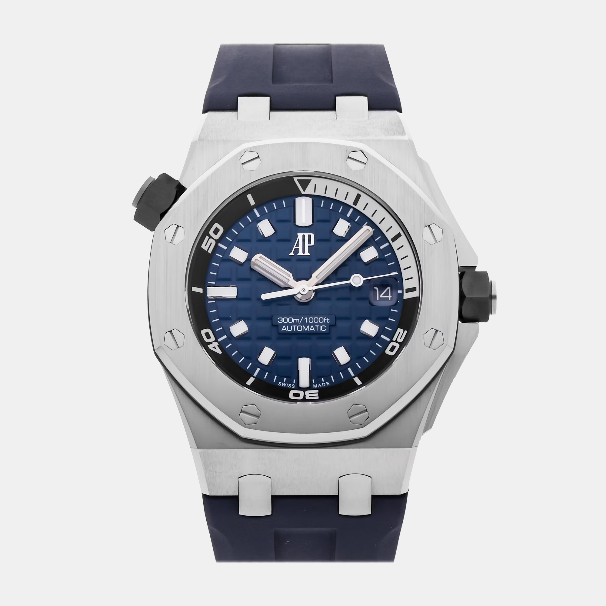 Pre-Owned Audemars Piguet Royal Oak Offshore Diver 15720ST.OO.A027CA.01, Blue
Pre-Owned Audemars Piguet Royal Oak Offshore Diver 15720ST.OO.A027CA.01, Blue