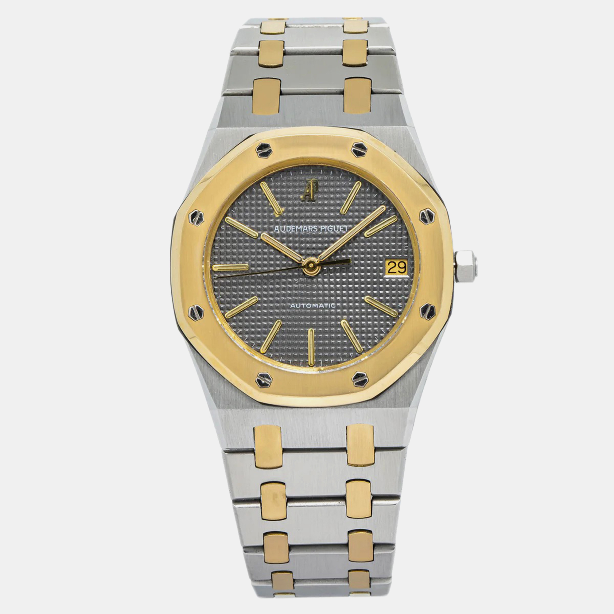 Audemars Piguet Royal Oak 4100SA Automatic Grey 18k Yellow Gold Stainless Steel Men's Wristwatch
Audemars Piguet Royal Oak 4100SA Automatic Grey 18k Yellow Gold Stainless Steel Men's Wristwatch