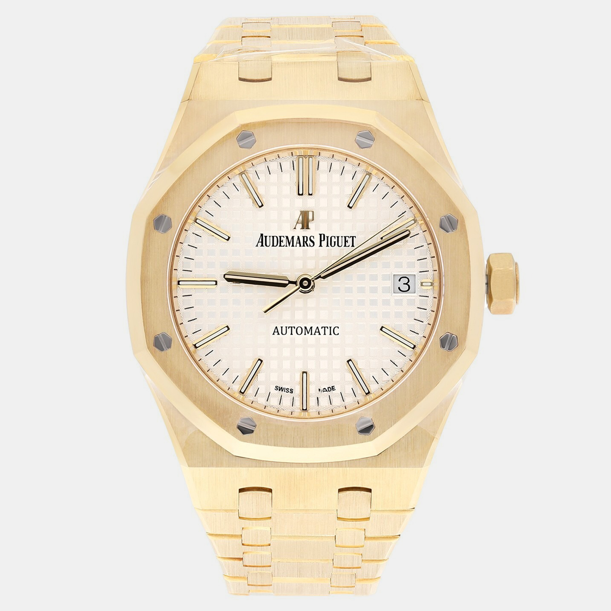 Audemars Piguet Royal Oak 15450BA.OO.1256BA.01 Automatic White 18k Yellow Gold Men's Wristwatch 37 mm
Audemars Piguet Royal Oak 15450BA.OO.1256BA.01 Automatic White 18k Yellow Gold Men's Wristwatch 37 mm