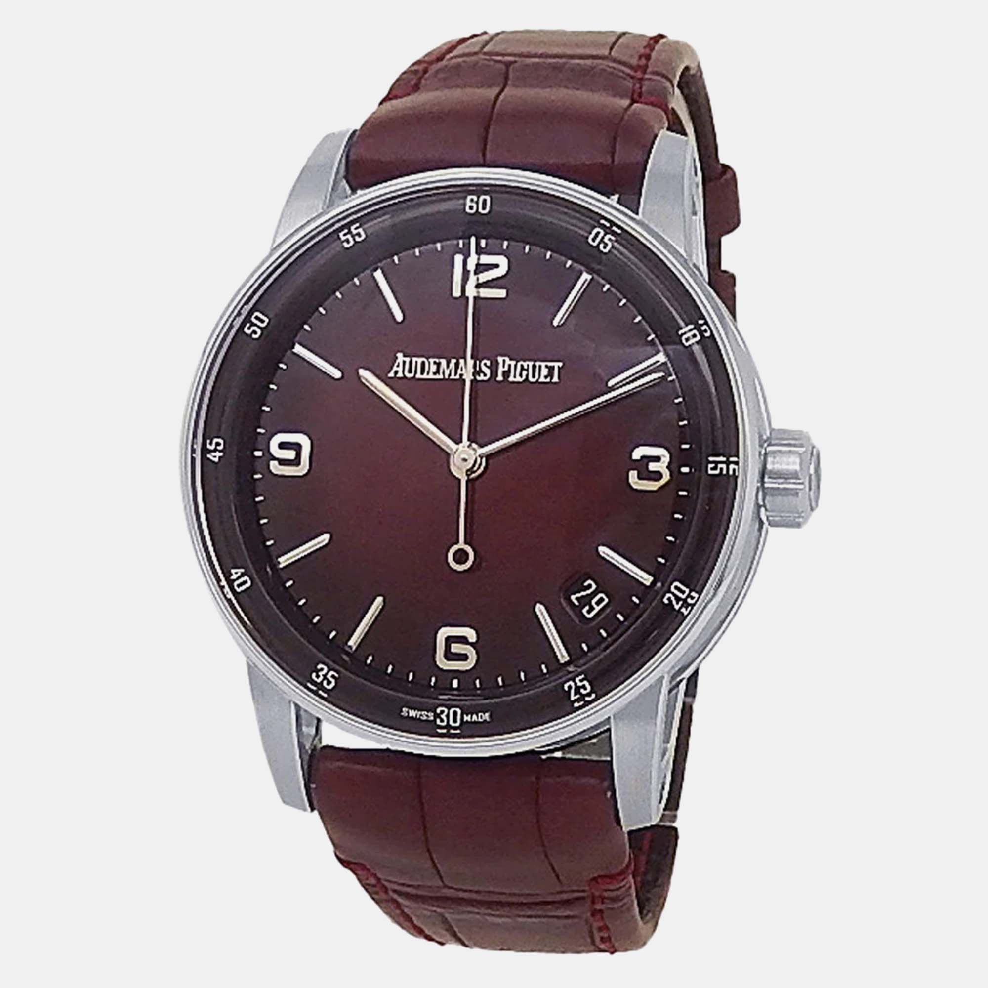 Audemars Piguet Code 11.59 15210BC.OO.A068CR.01 Automatic Burgundy Dial 18k White Gold Men's Wristwatch
Audemars Piguet Code 11.59 15210BC.OO.A068CR.01 Automatic Burgundy Dial 18k White Gold Men's Wristwatch