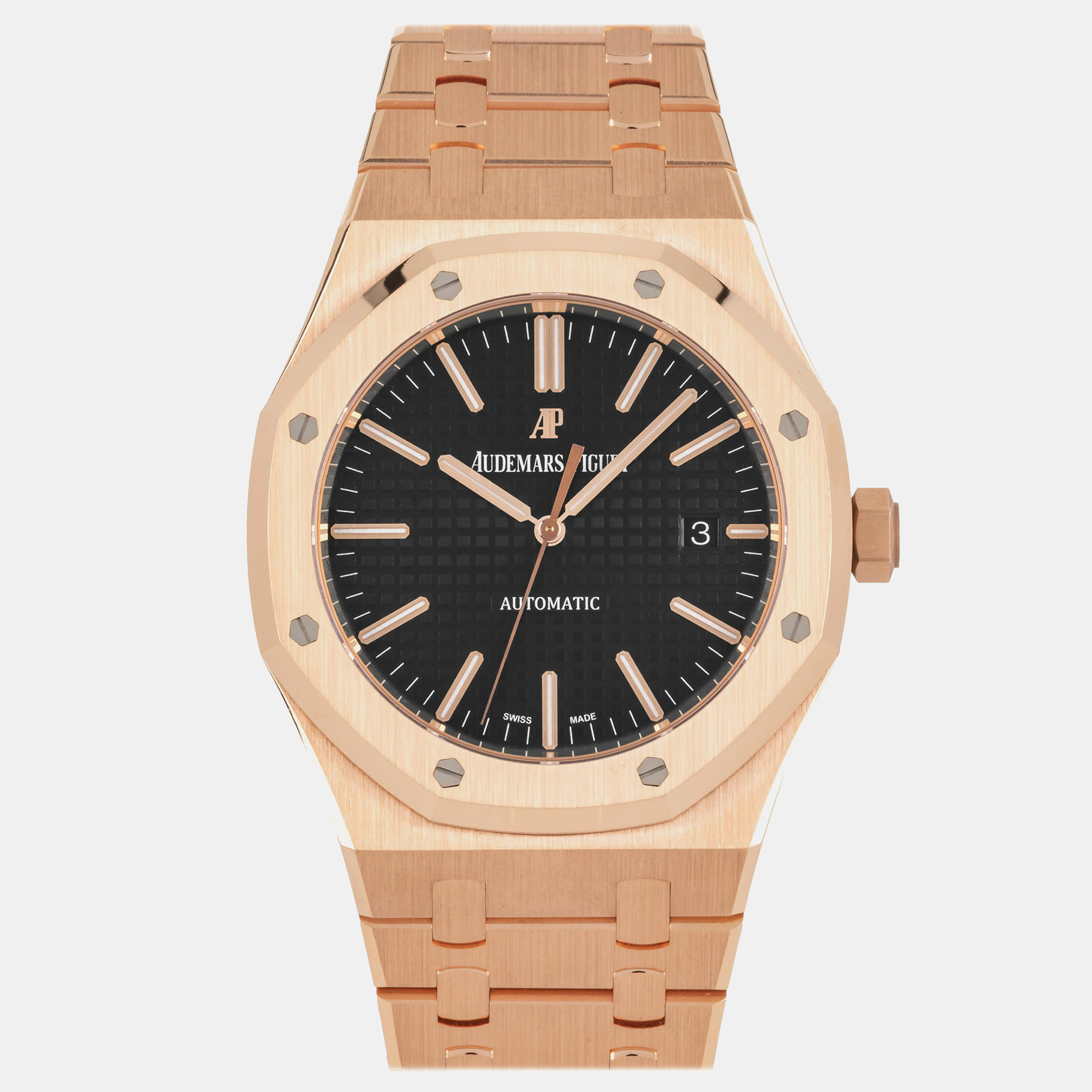 Audemars Piguet Royal Oak 15400OR.OO.D002CR.01 Automatic Black Dial 18k Rose Gold Men's Wristwatch
Audemars Piguet Royal Oak 15400OR.OO.D002CR.01 Automatic Black Dial 18k Rose Gold Men's Wristwatch