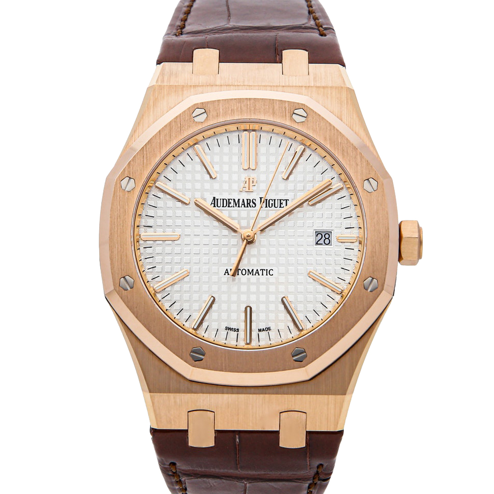 Audemars Piguet Silver 18K Rose Gold Royal Oak 15400OR. OO. D088CR.01 Men's Wristwatch 41 MM